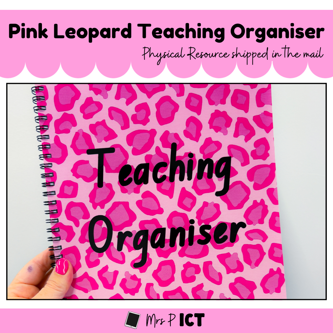 Pink Leopard Teaching Organiser