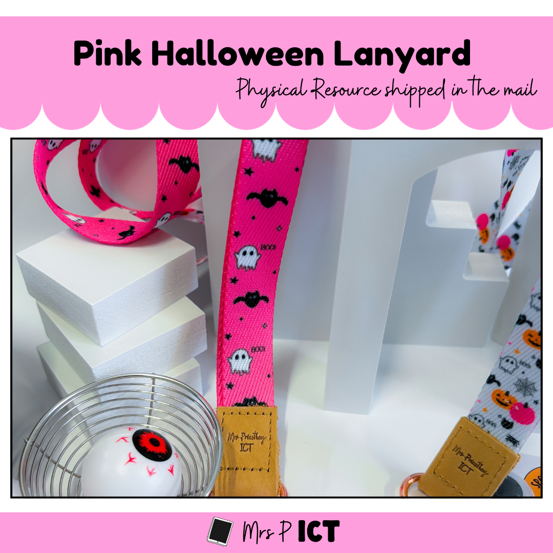Pink Halloween Lanyard