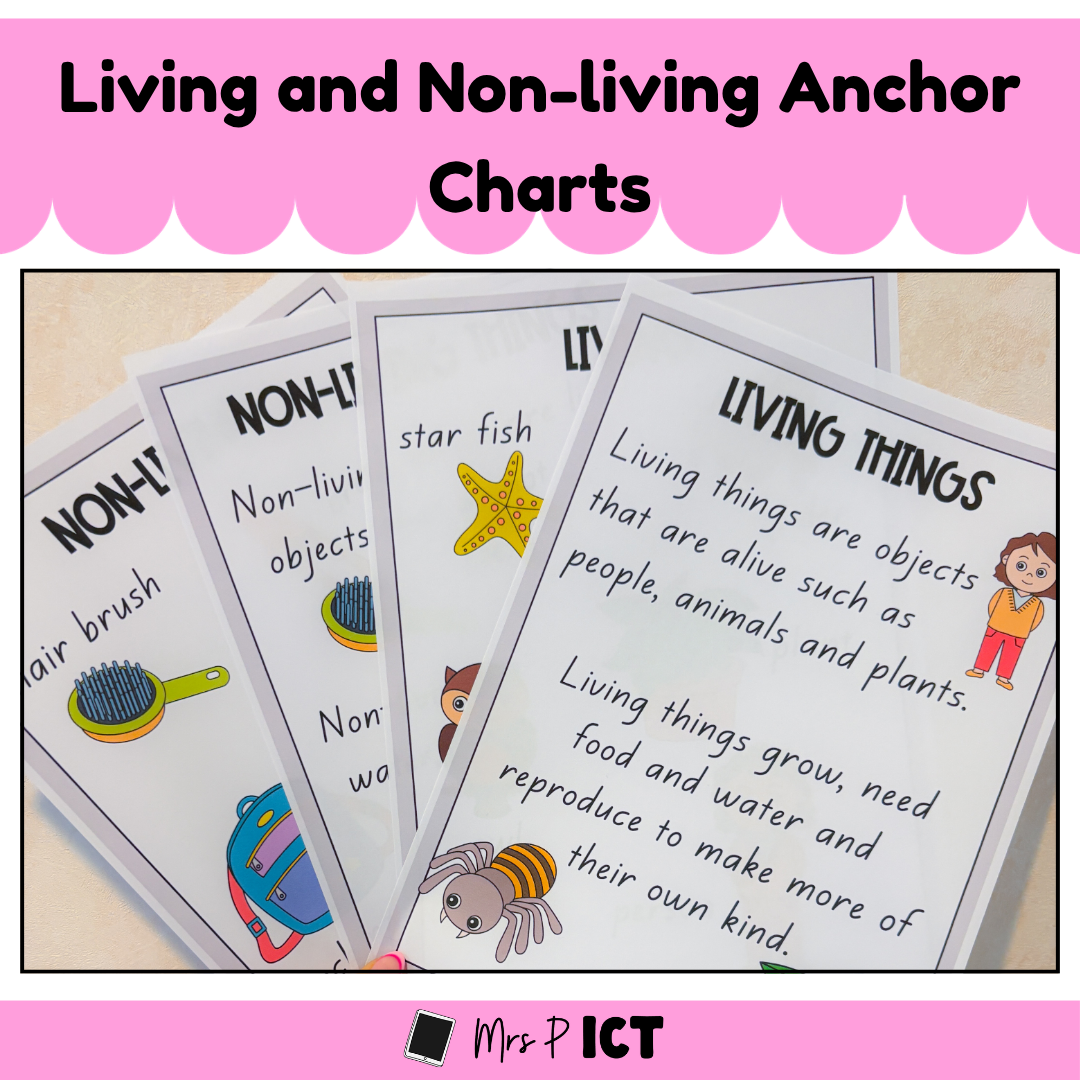 Living and non-living anchor charts
