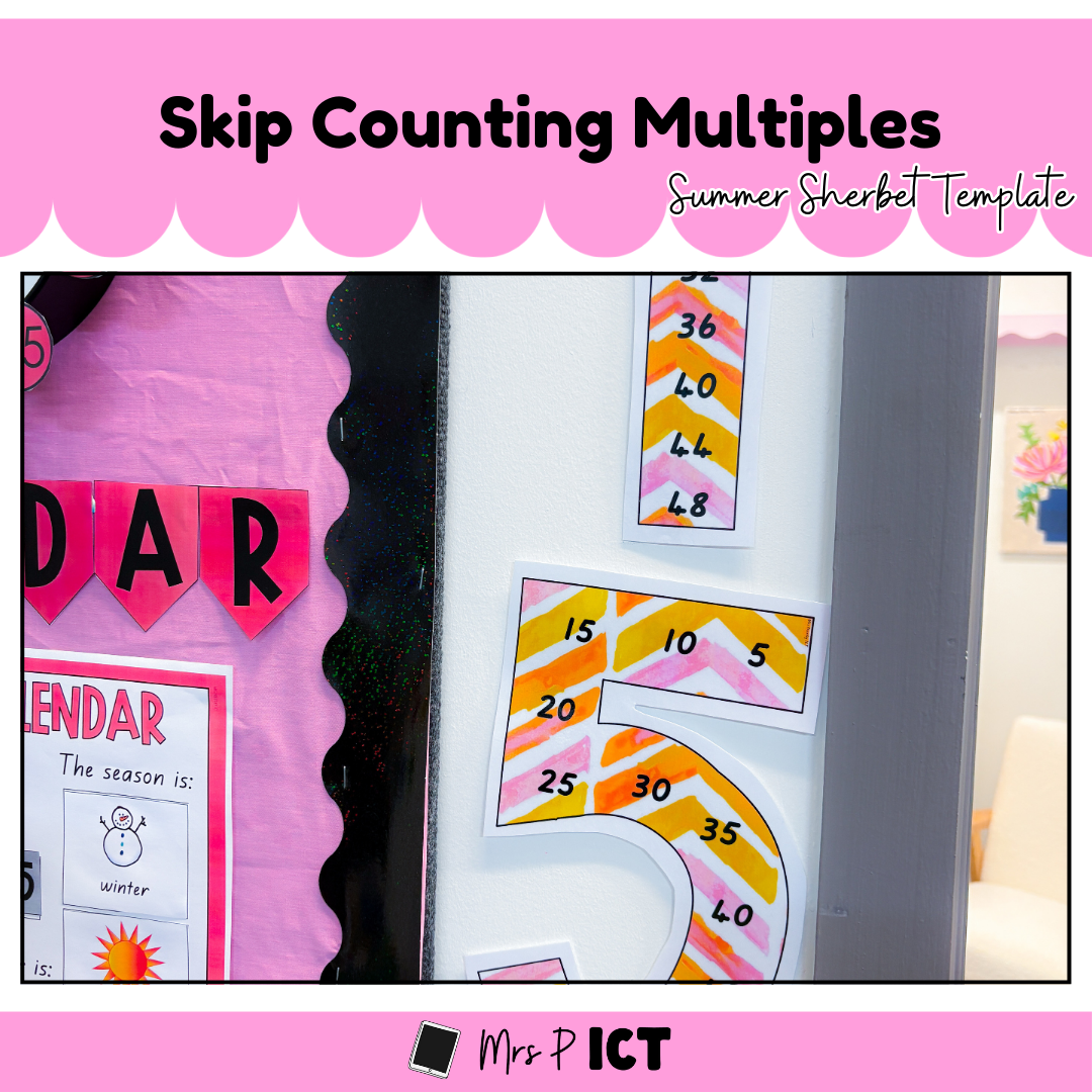 Skip counting multiples - summer sherbet theme