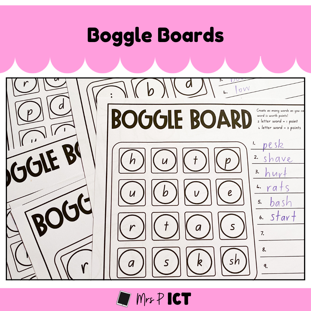 Boggle Boards