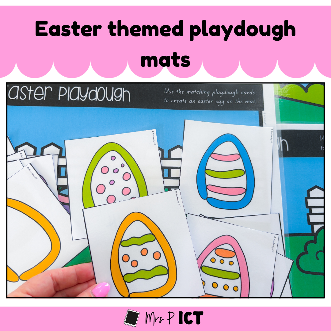 Easter themed playdough mats