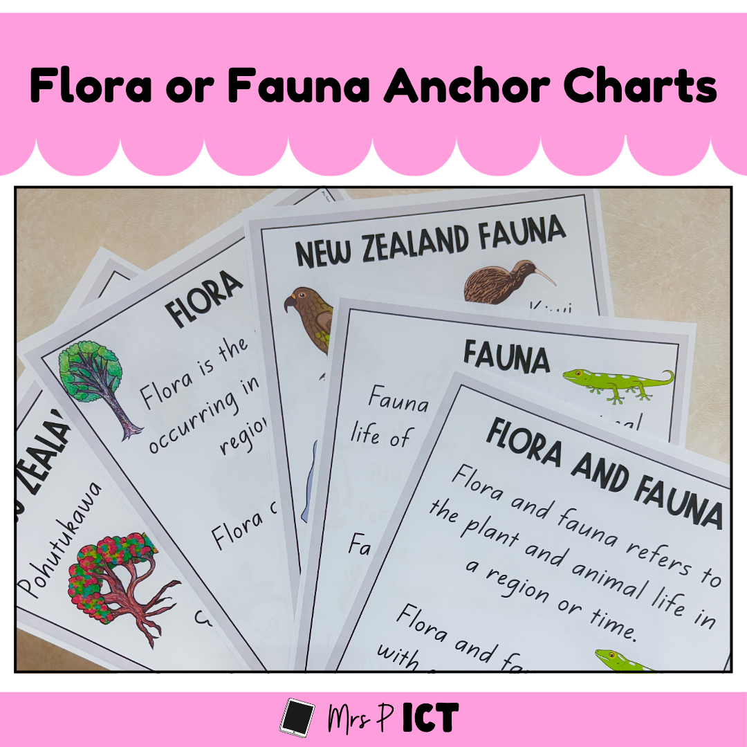 Flora or fauna anchor charts