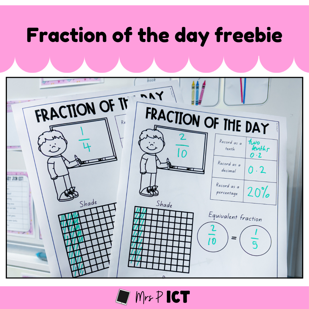 Fraction of the day freebie