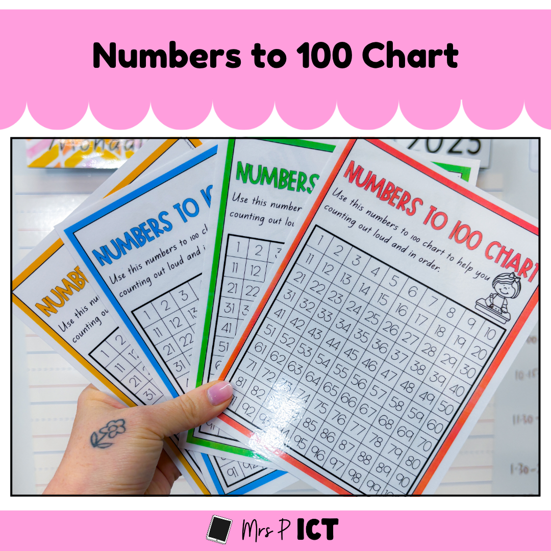 Numbers to 100 chart