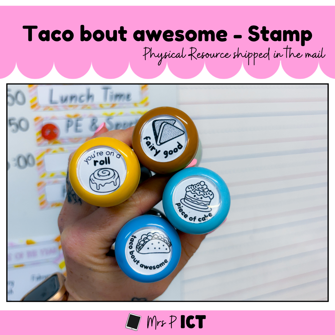 Taco bout awesome stamp
