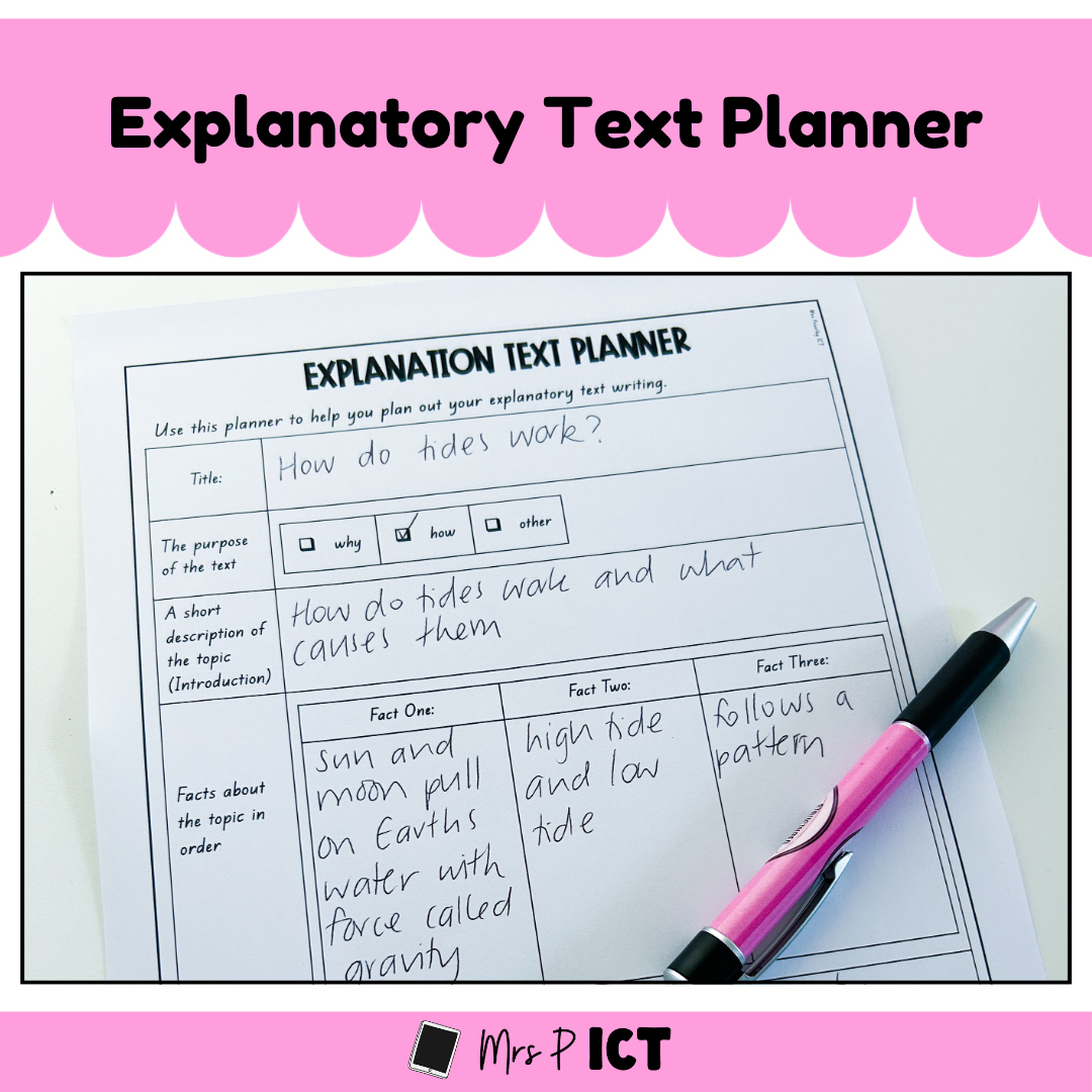 Explanatory Text Planner