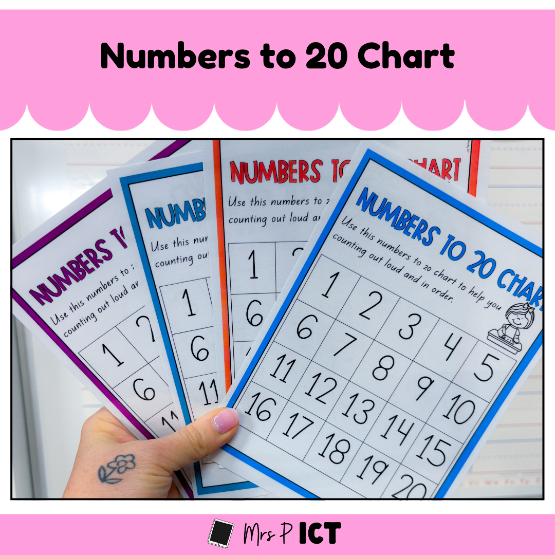 Numbers to 20 chart