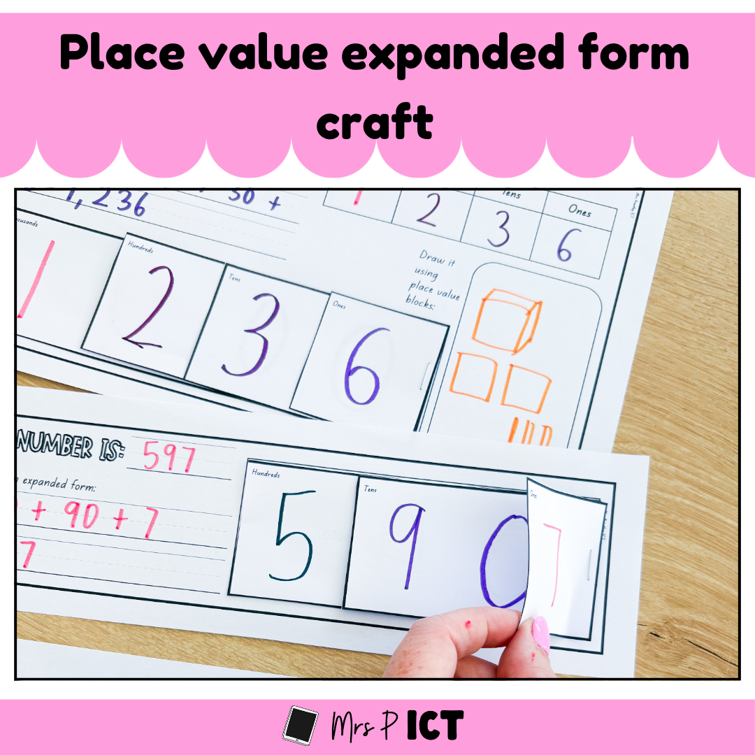 Place value expanded form craft