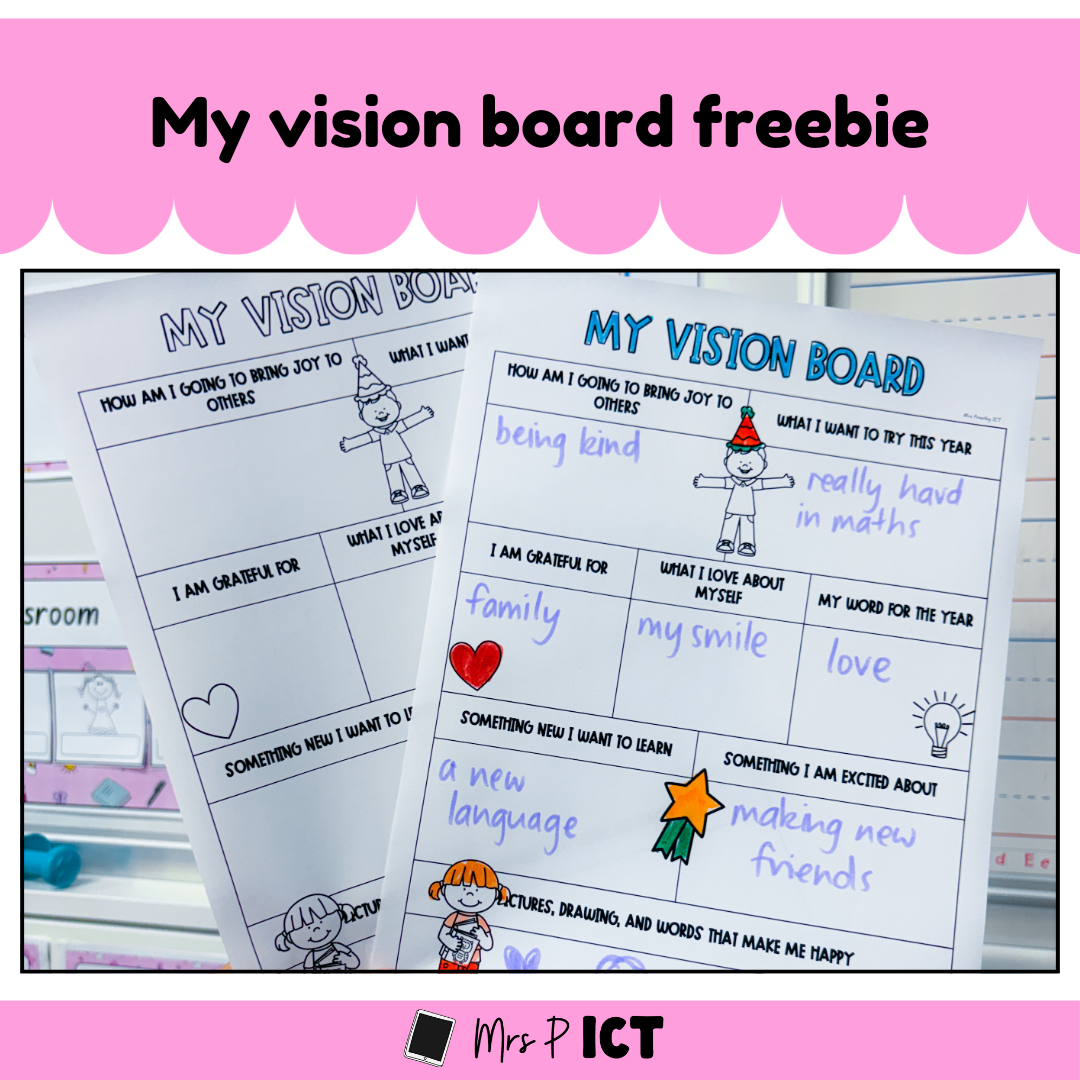 My vision board freebie