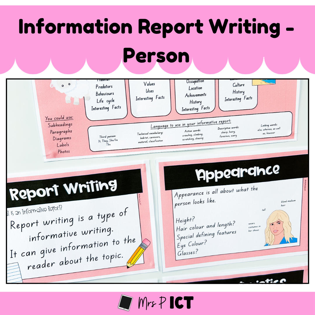 Information Report Writing - Person