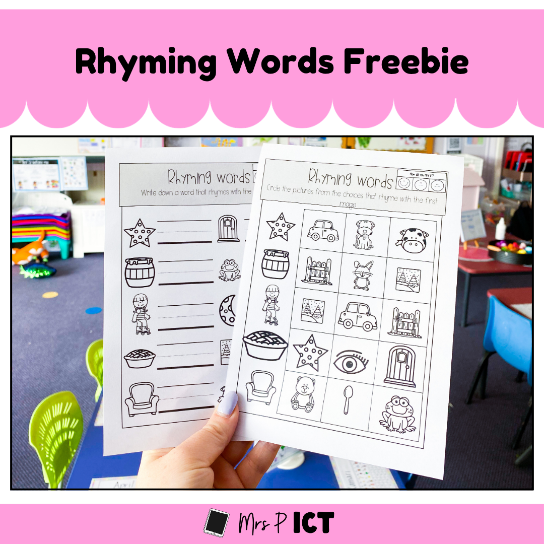 Rhyming words freebie