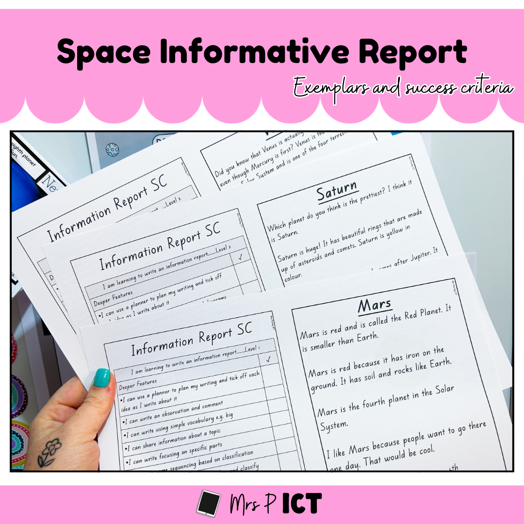 Space Informative Report Exemplars and SC