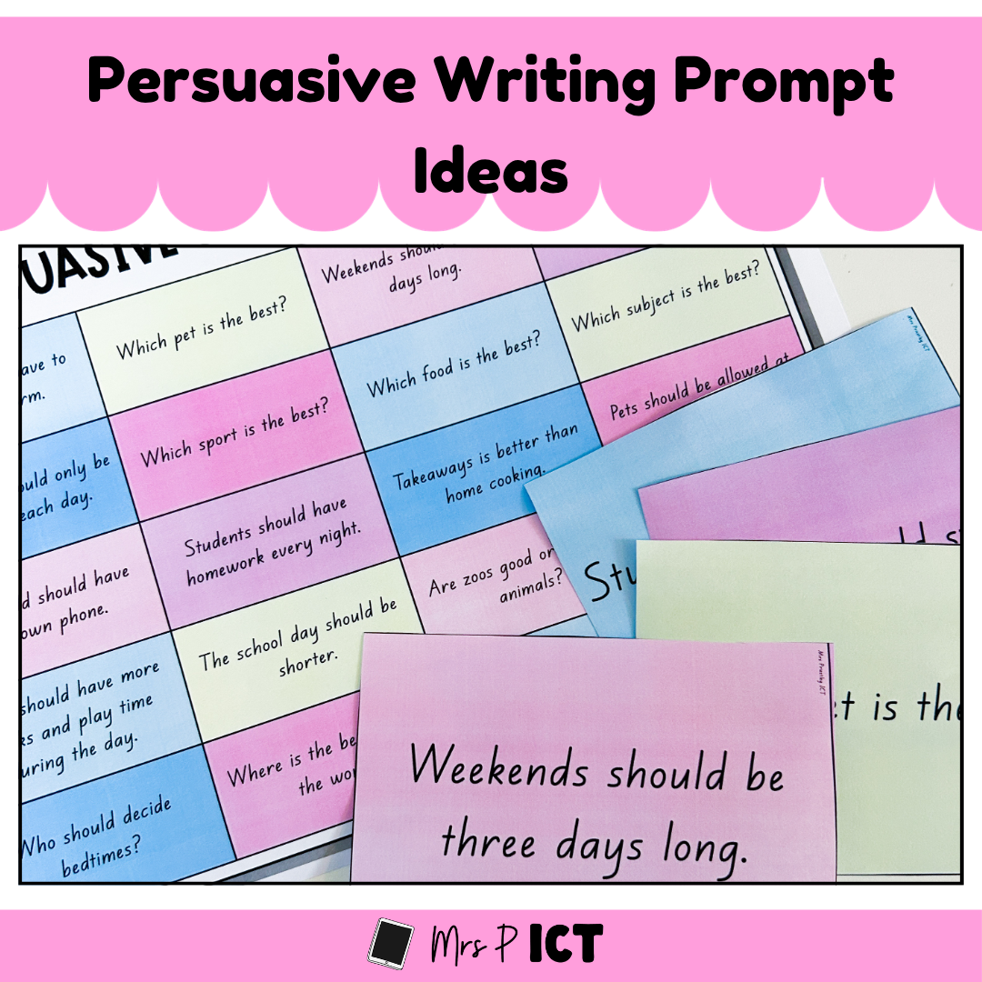 Persuasive Writing Prompt ideas