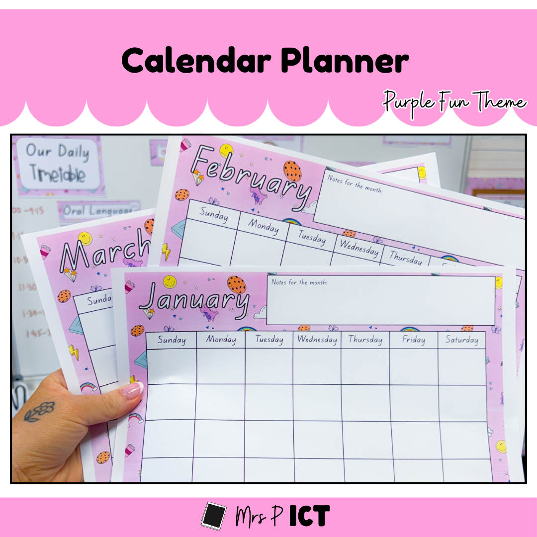 Calendar Planner (Purple Fun)