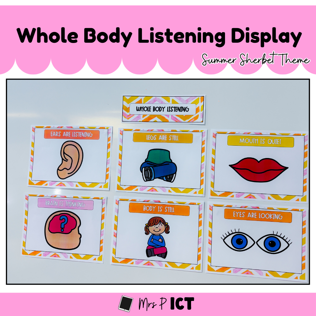 Whole body listening display - Summer sherbet theme