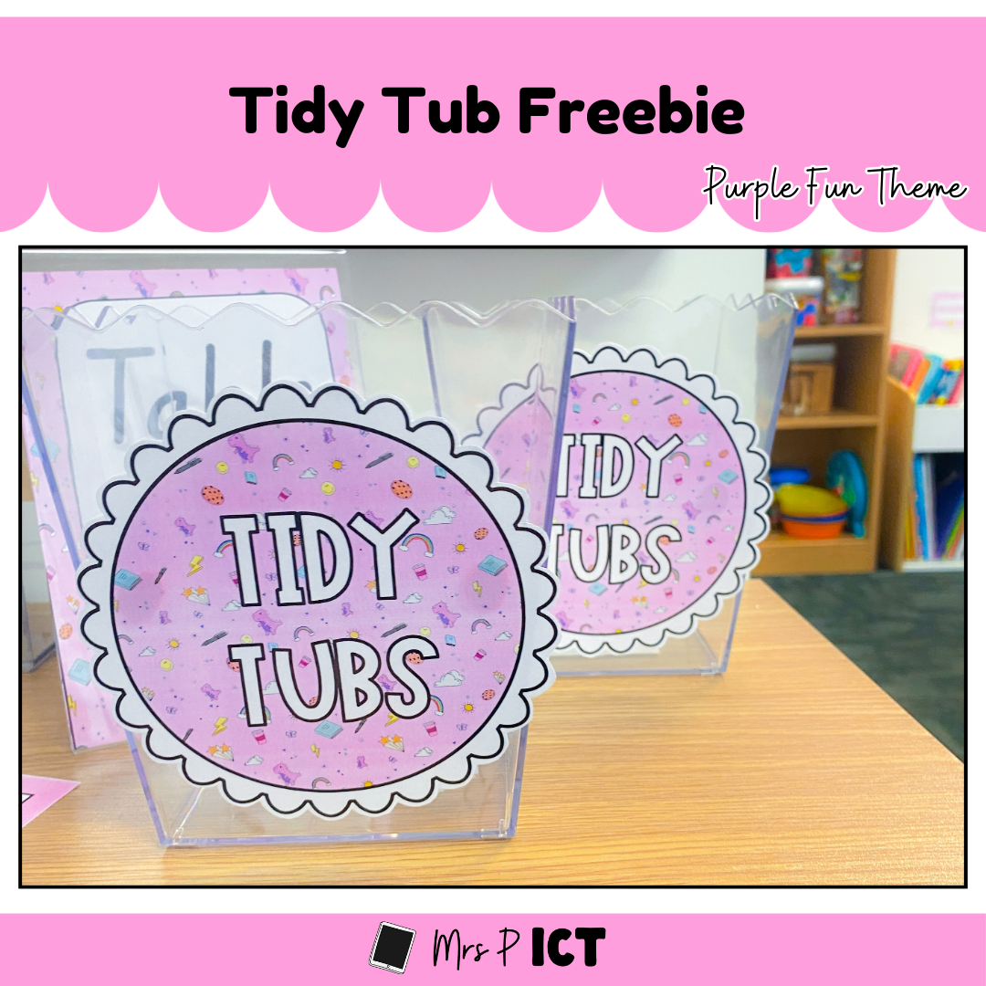 Tidy Tub labels freebie (Purple Fun)