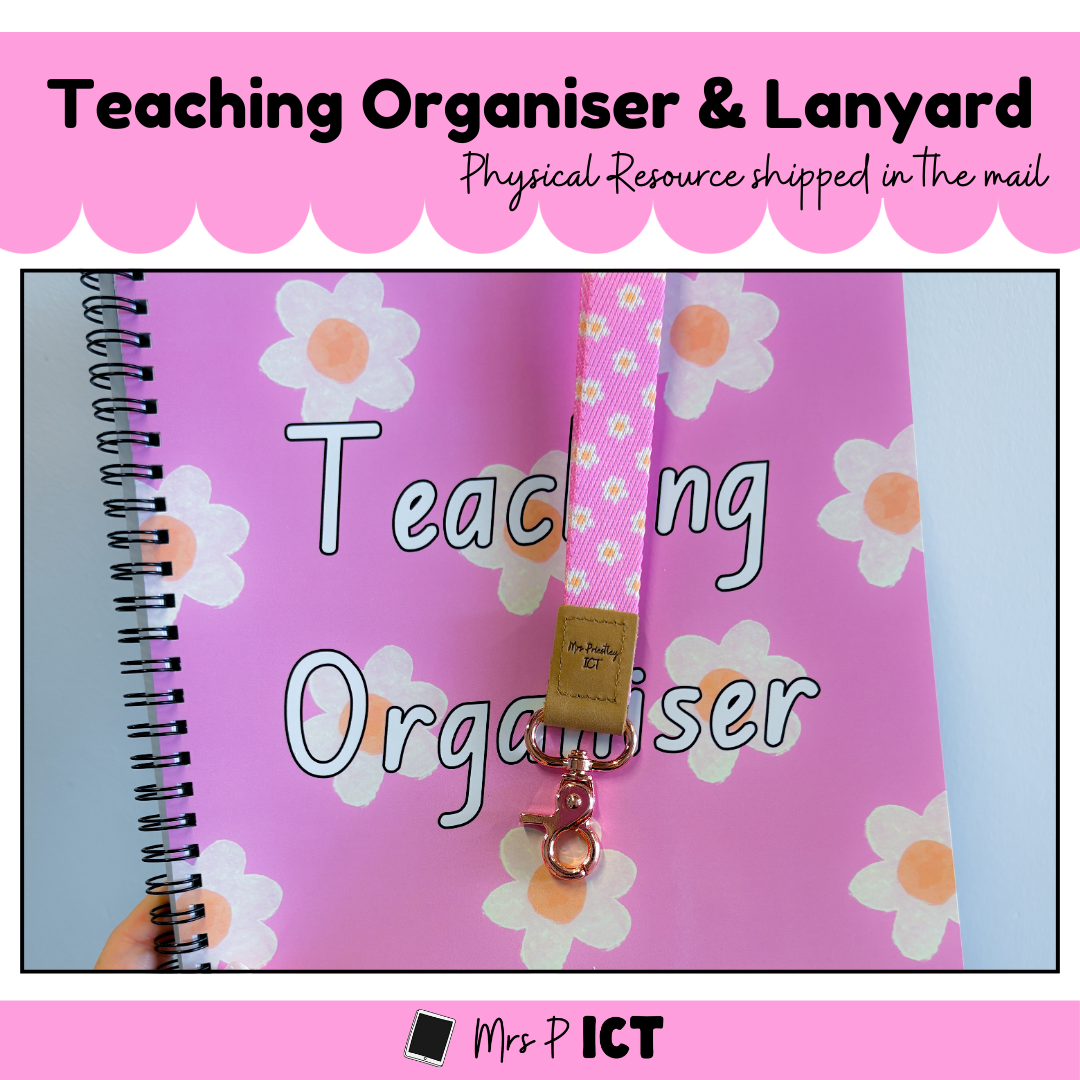 Teaching Organiser and Lanyard Combo (Pink Blossom)