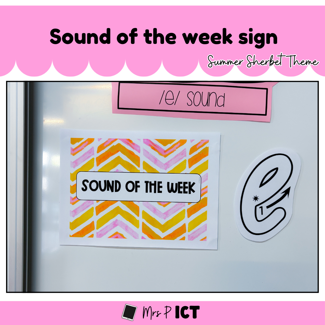 Sound of the week sign - Summer sherbet theme