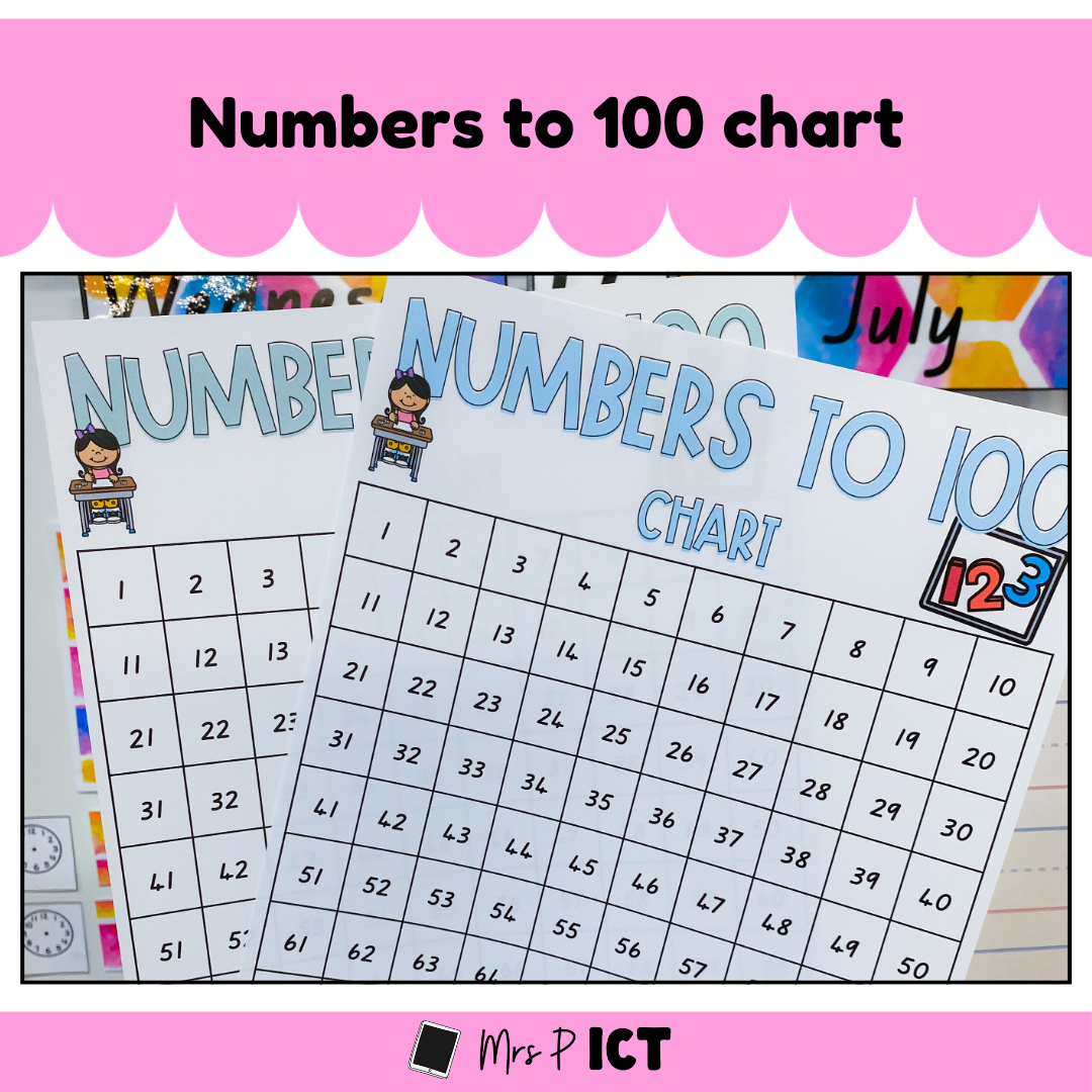 Numbers to 100 chart