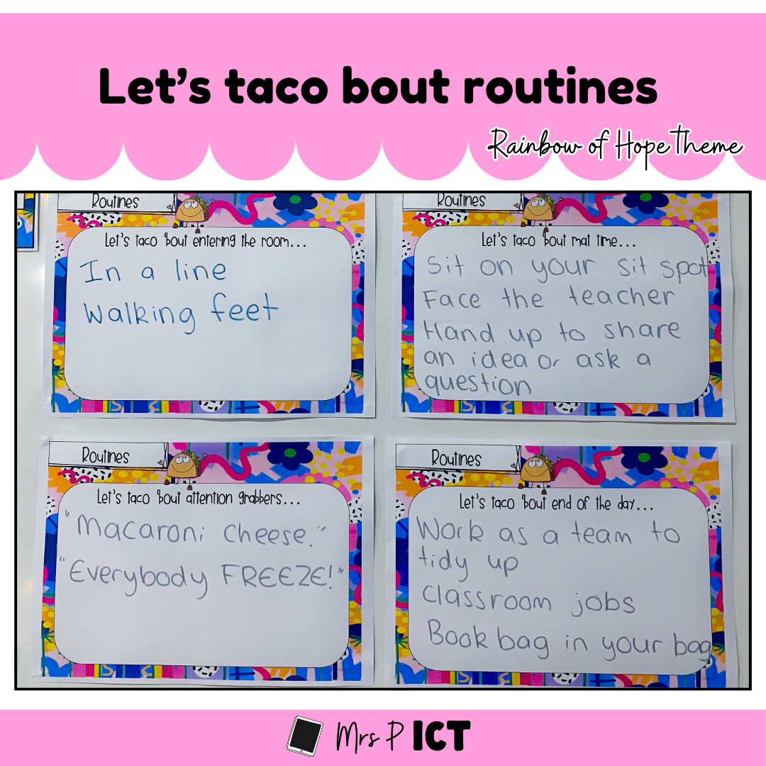 Let's taco 'bout routines and expectations (Rainbow of Hope)