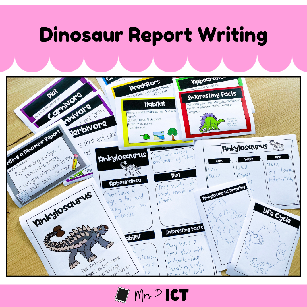 Dinosaur Report Writing