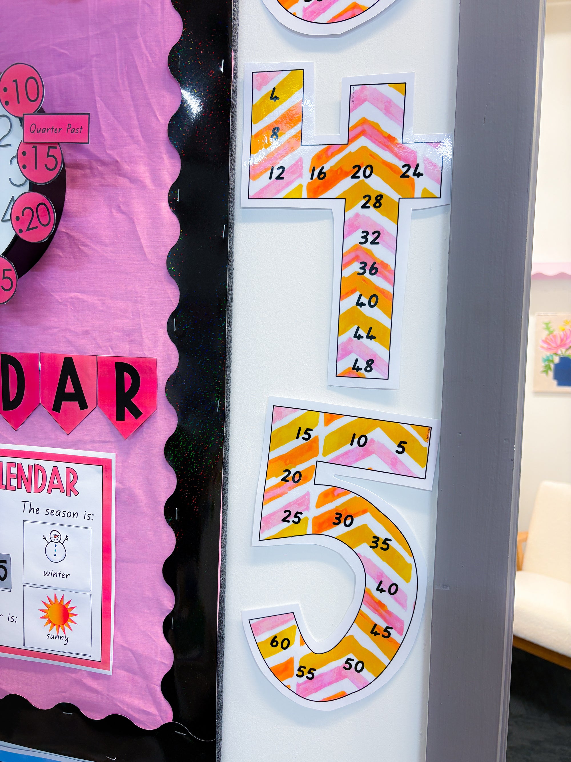 Skip counting multiples - summer sherbet theme