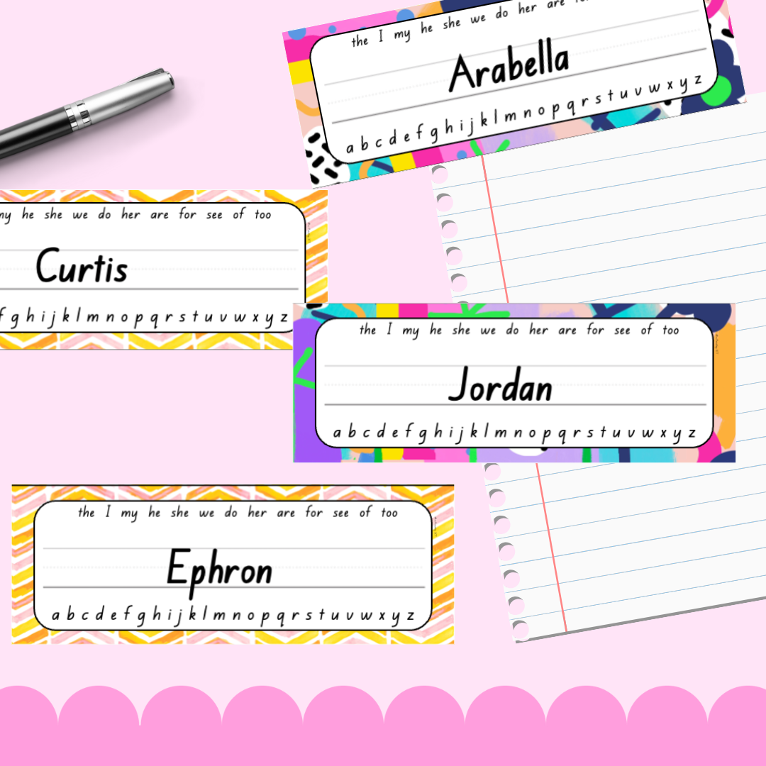 Student Name Mats (Rainbow of Hope Theme)