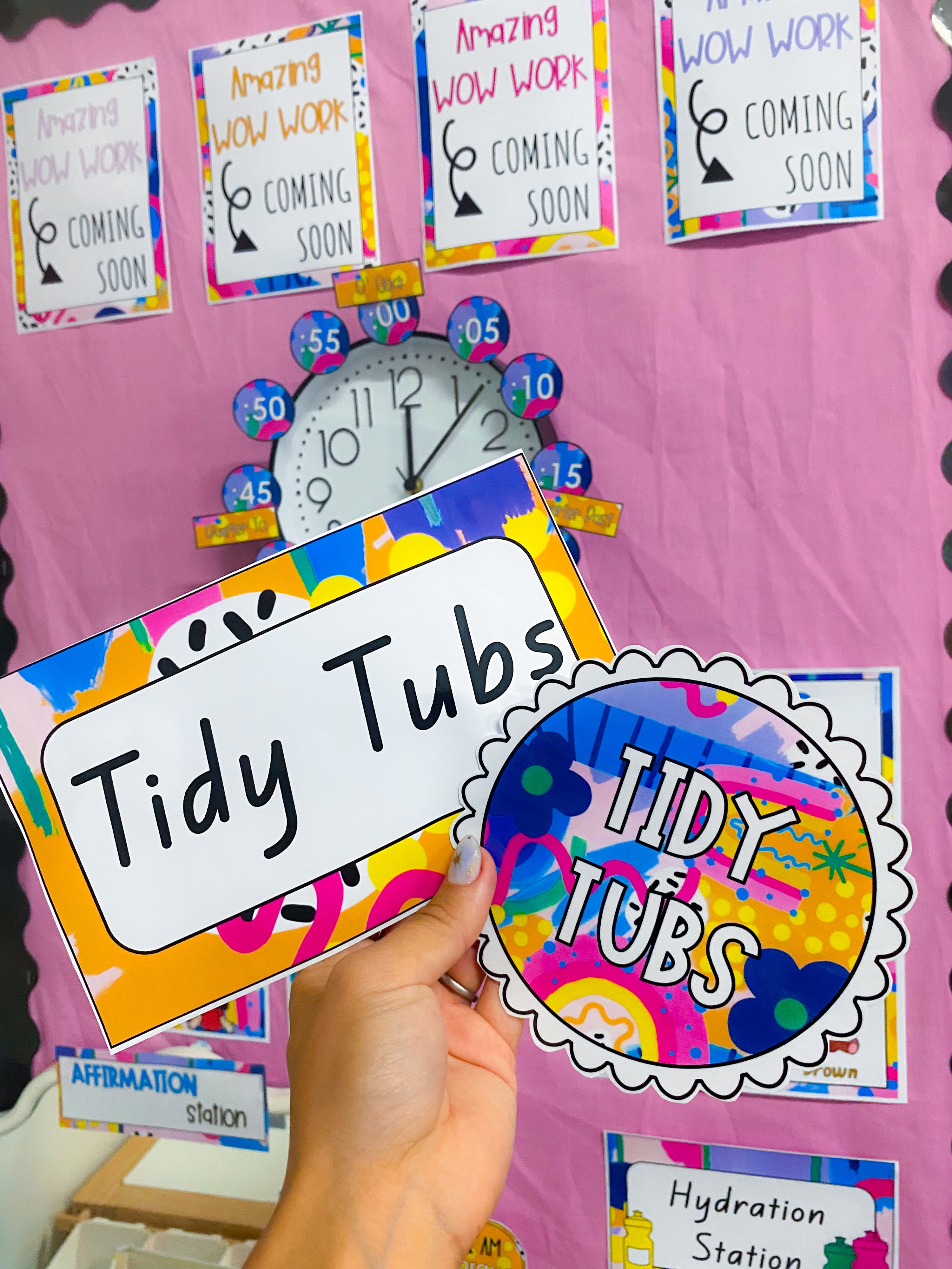 Tidy Tub labels freebie (Rainbow of Hope)