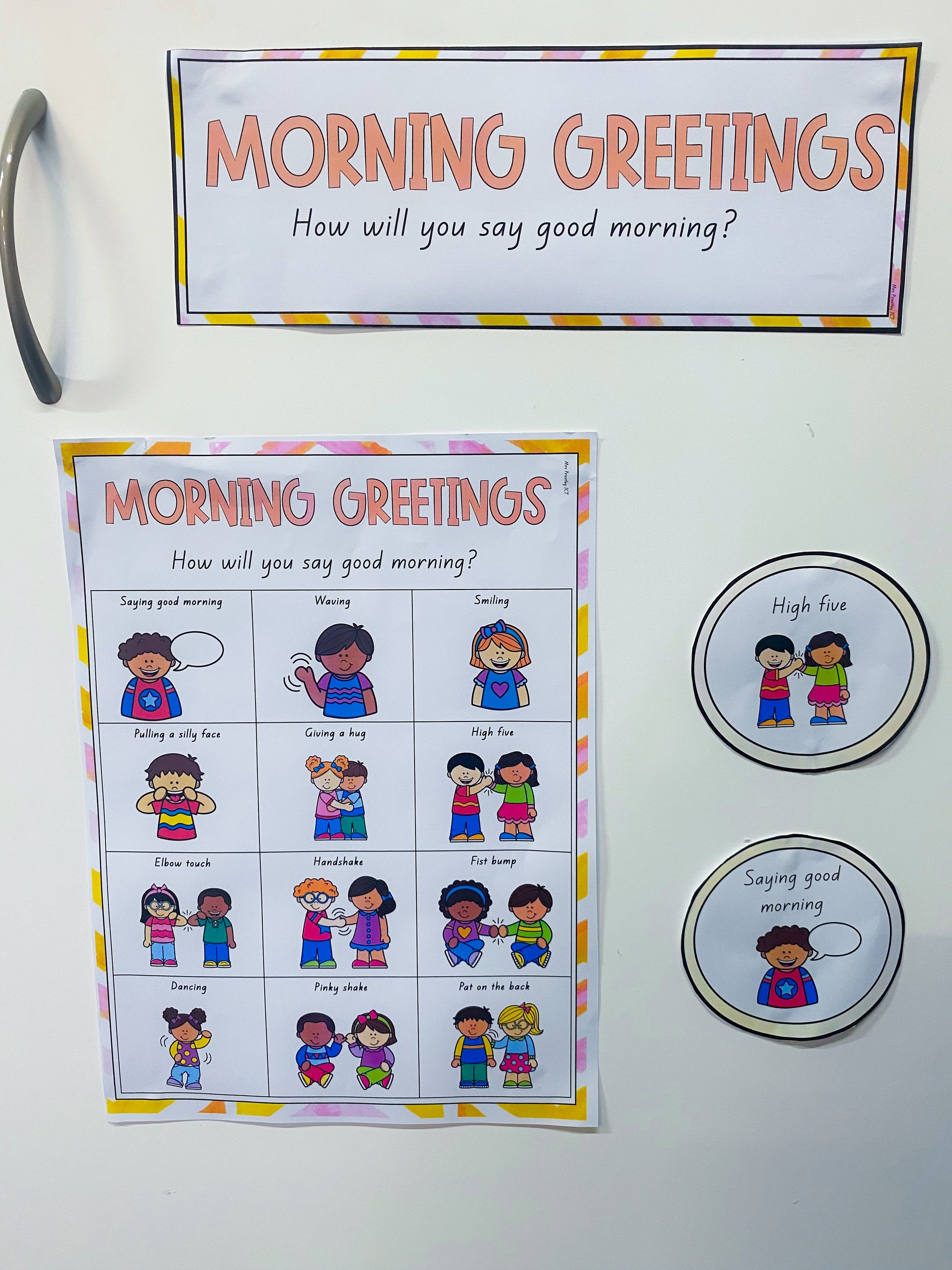 Morning Greetings Anchor Chart (Summer Sherbet)