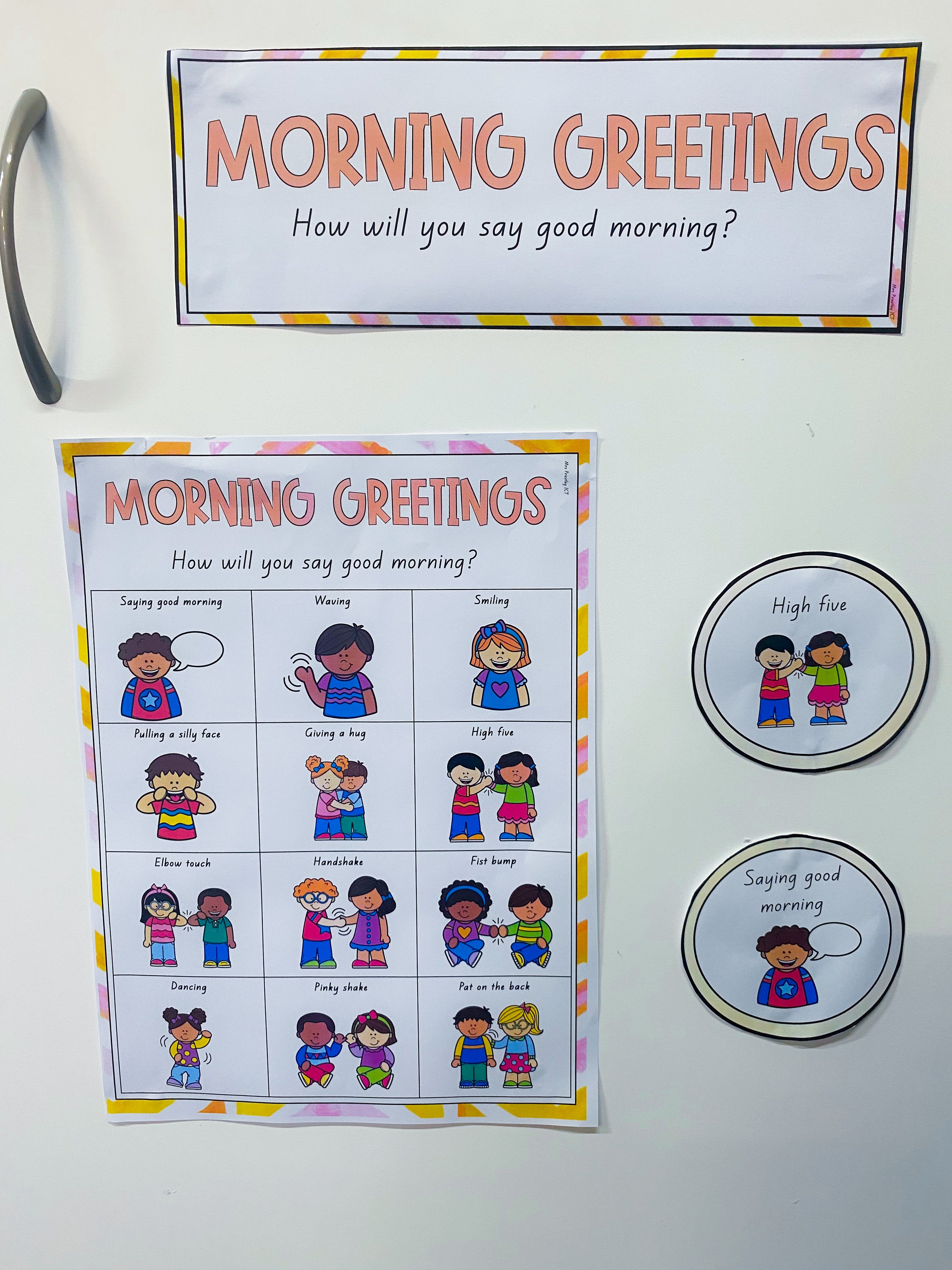 Morning Greetings Anchor Chart (Summer Sherbet)