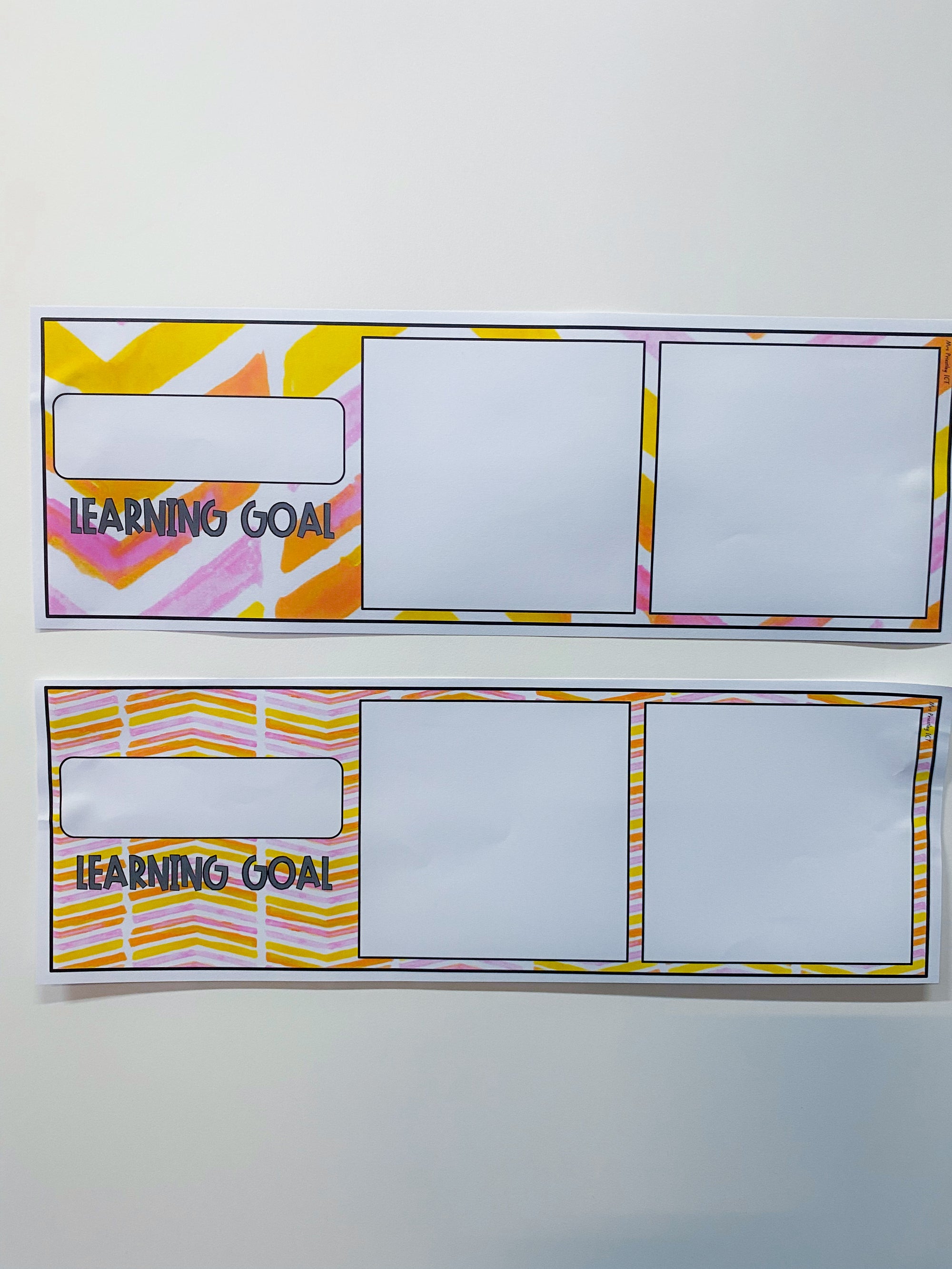 Learning Goal Templates - Summer Sherbet theme