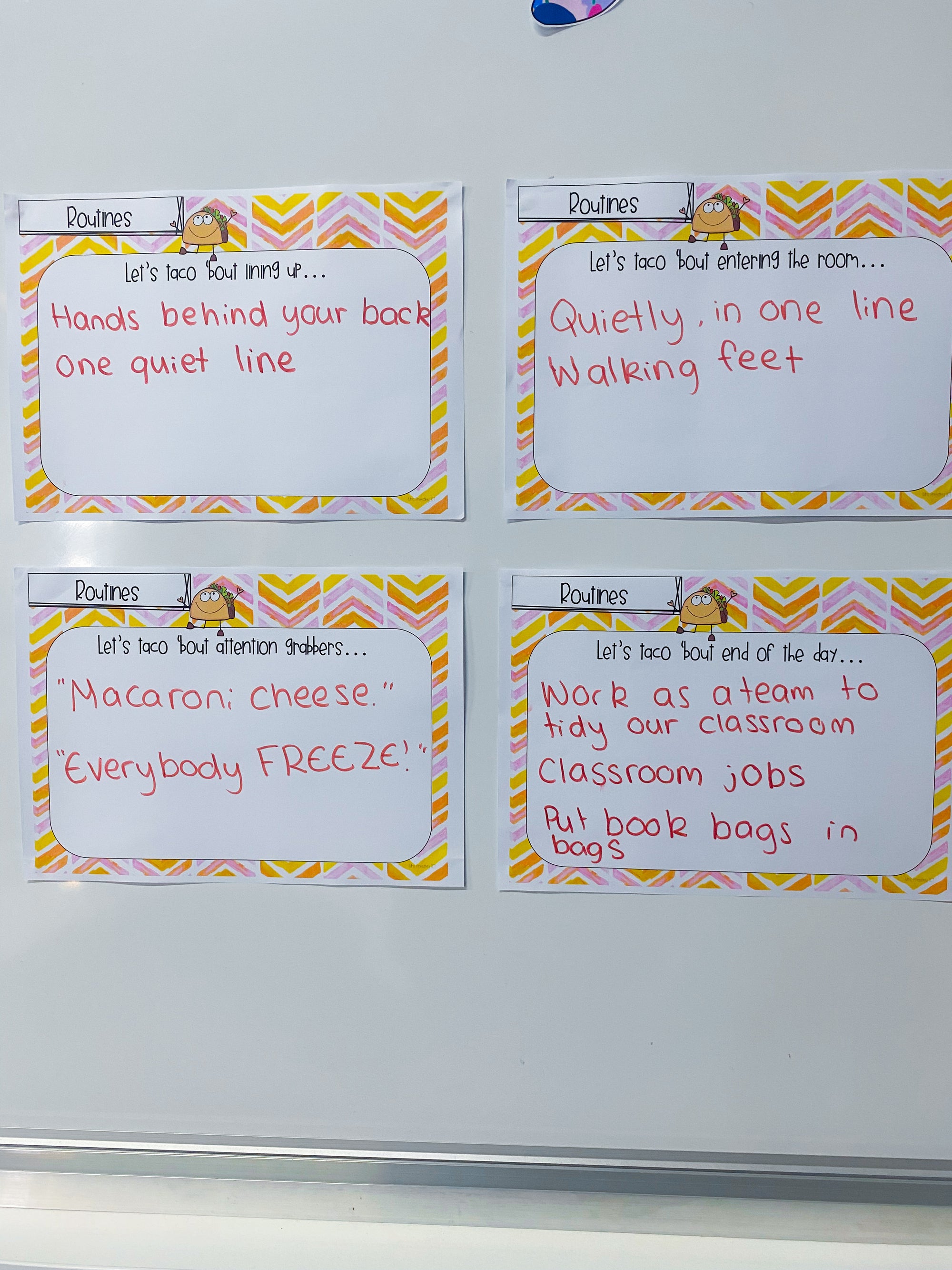 Let's taco 'bout routines and expectations (Summer Sherbet)