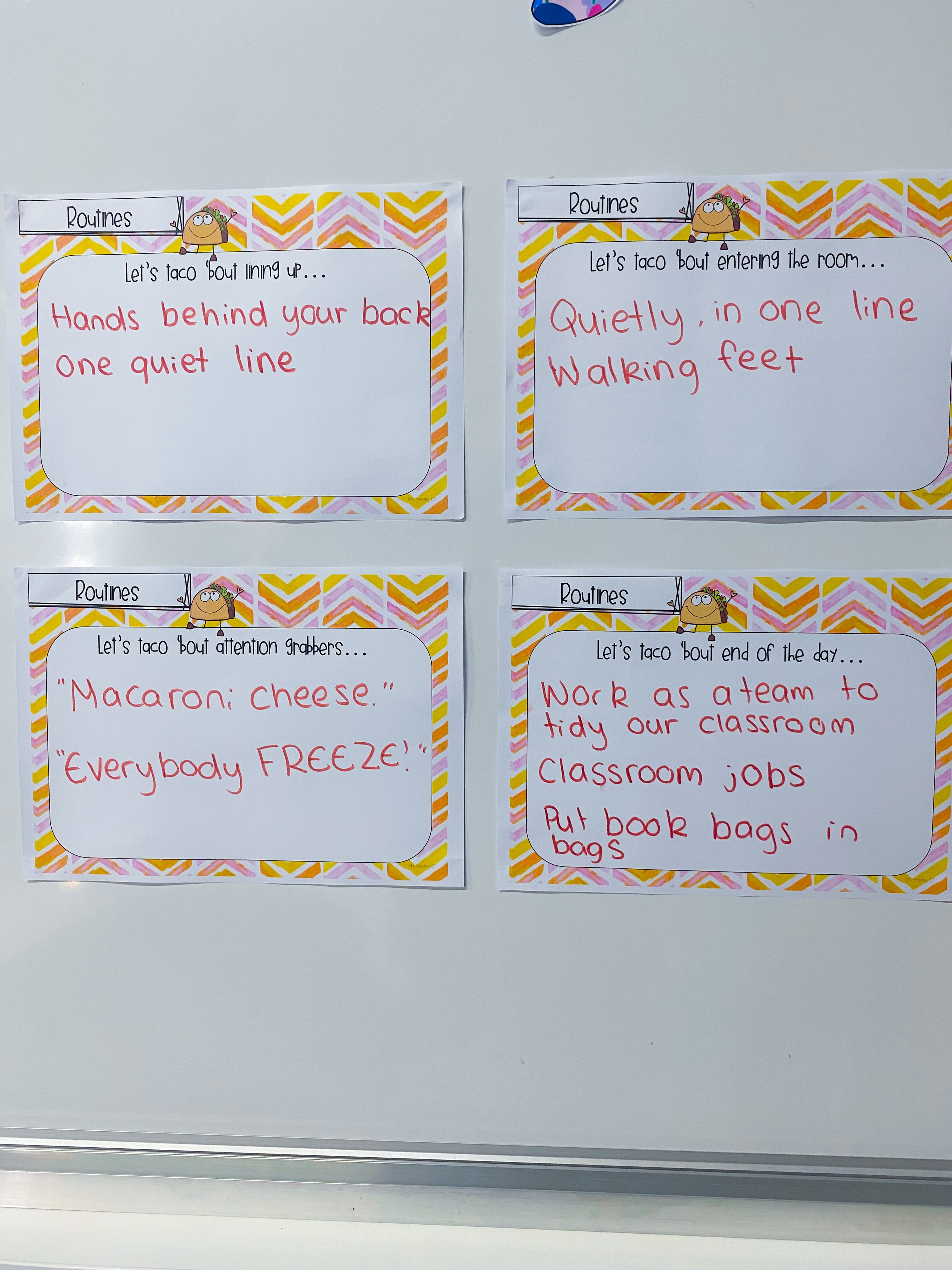 Let's taco 'bout routines and expectations (Summer Sherbet)