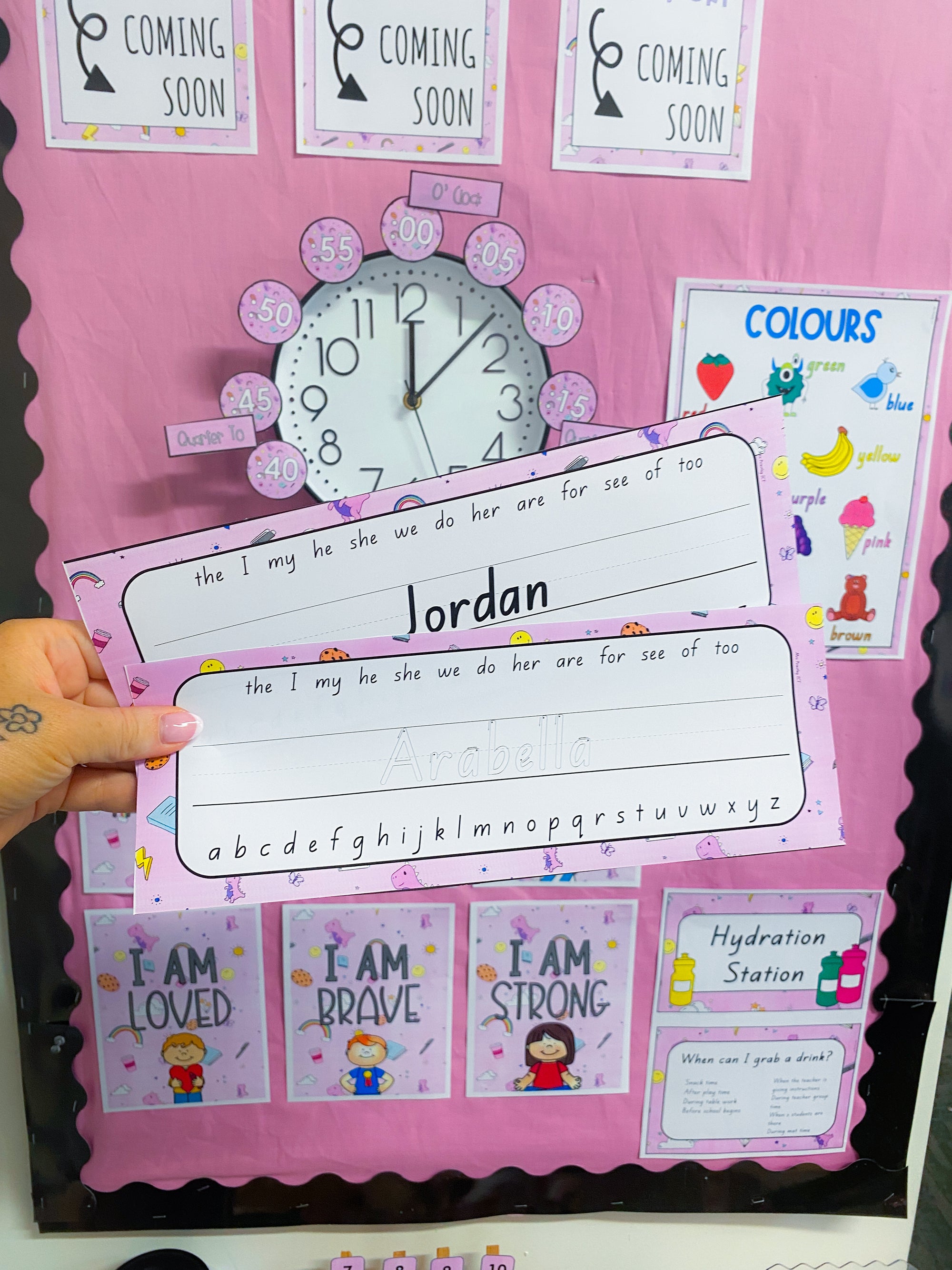 Student Name Mats (Purple Fun)