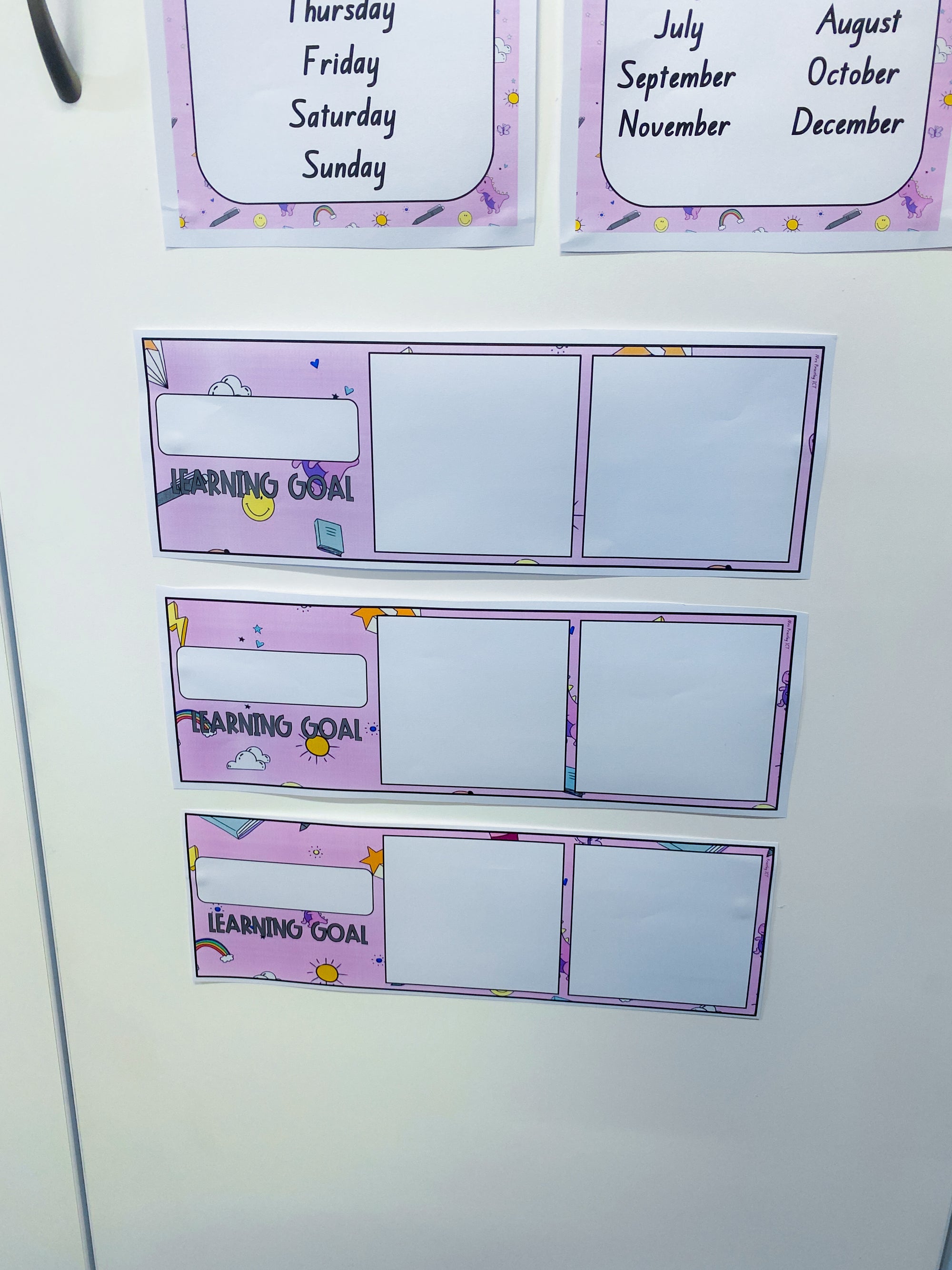 Learning Goal Templates - Purple Fun