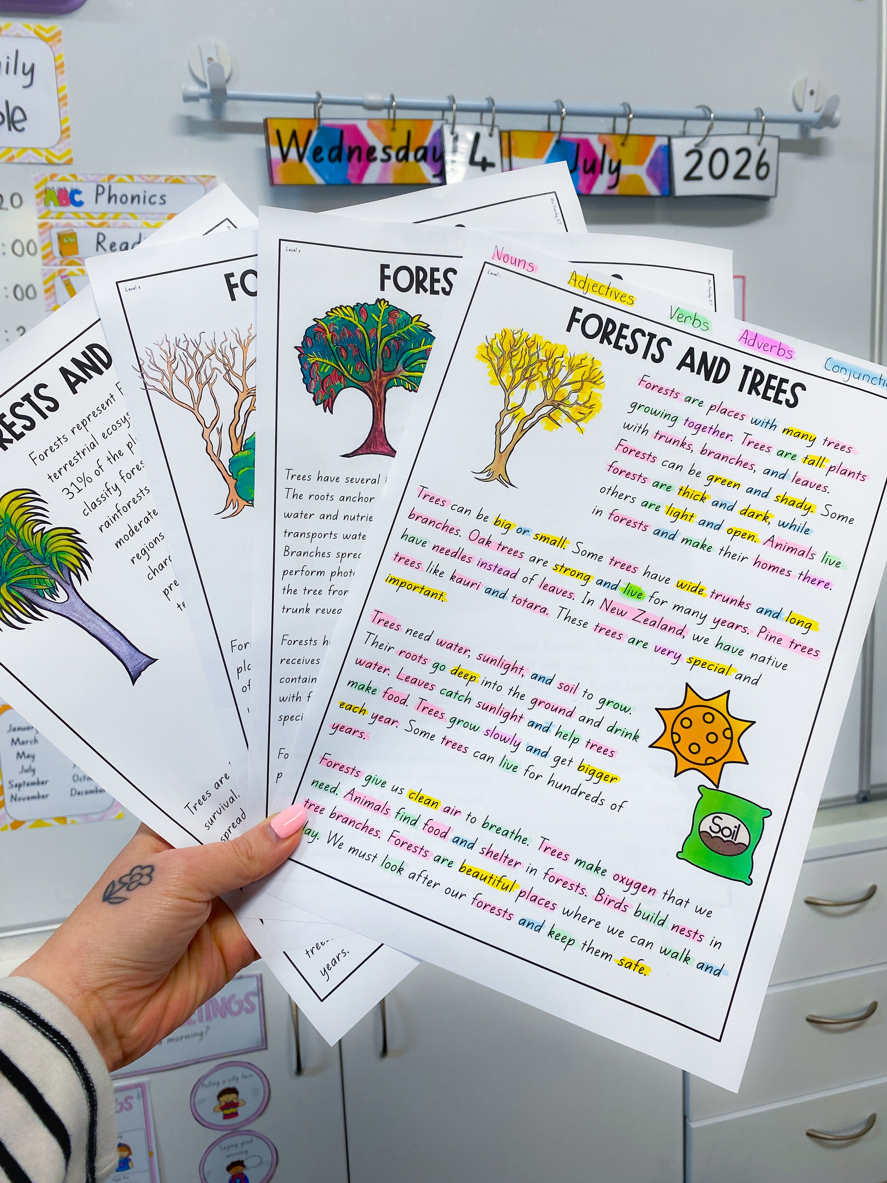 Forests and trees Parts of Speech texts