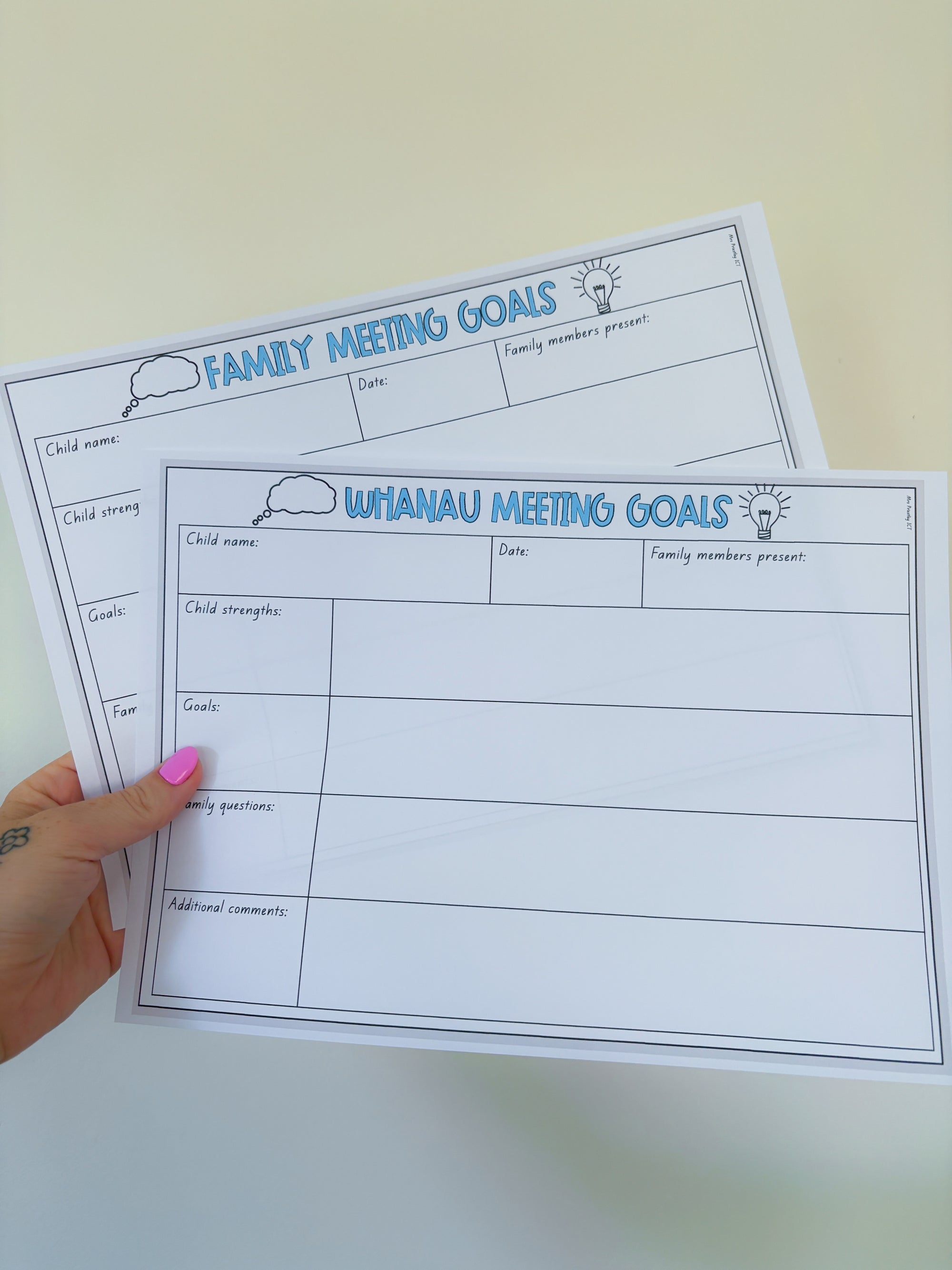 Meeting Goal Template