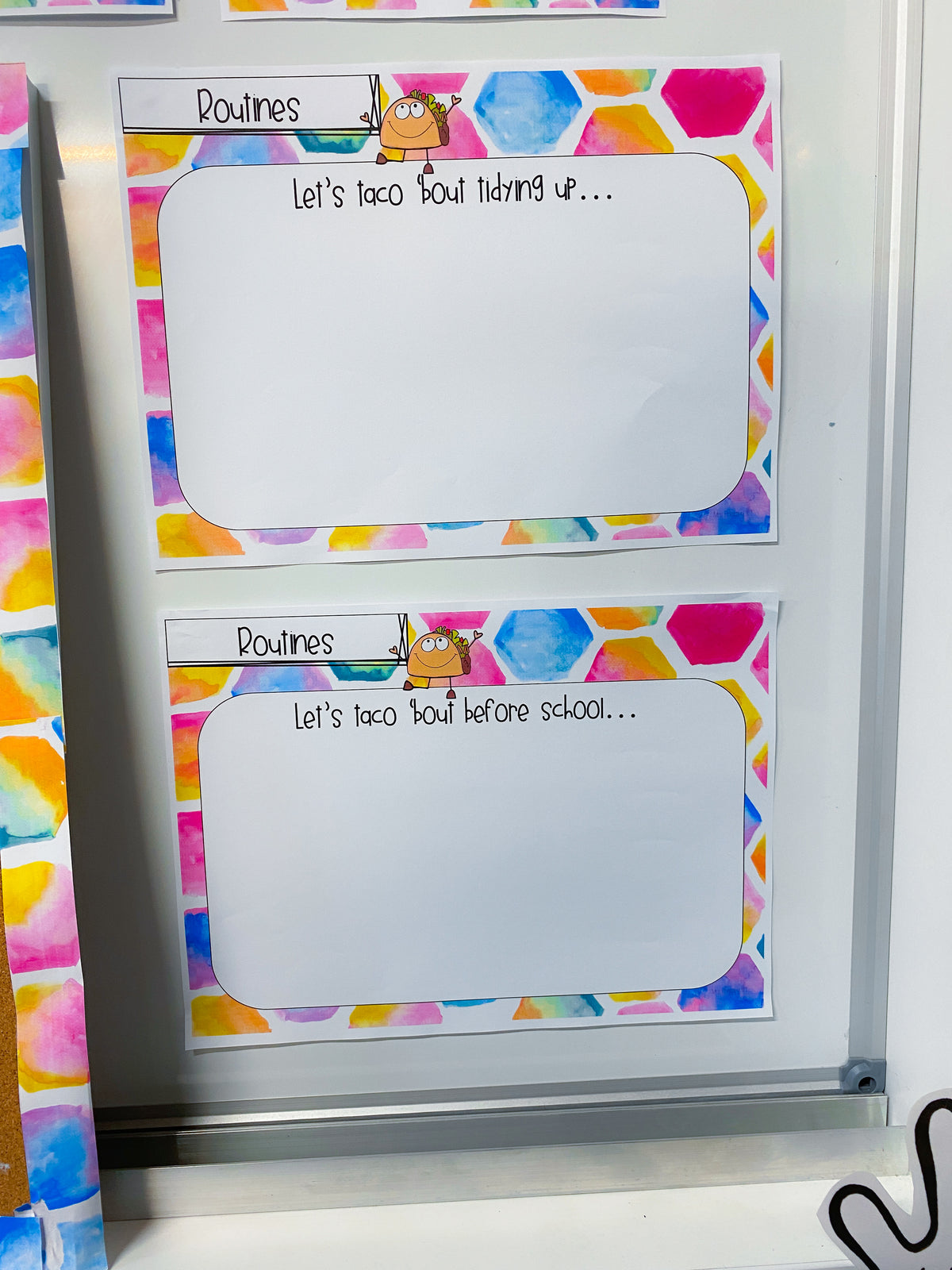 Let's taco 'bout routines and expectations (bright watercolour