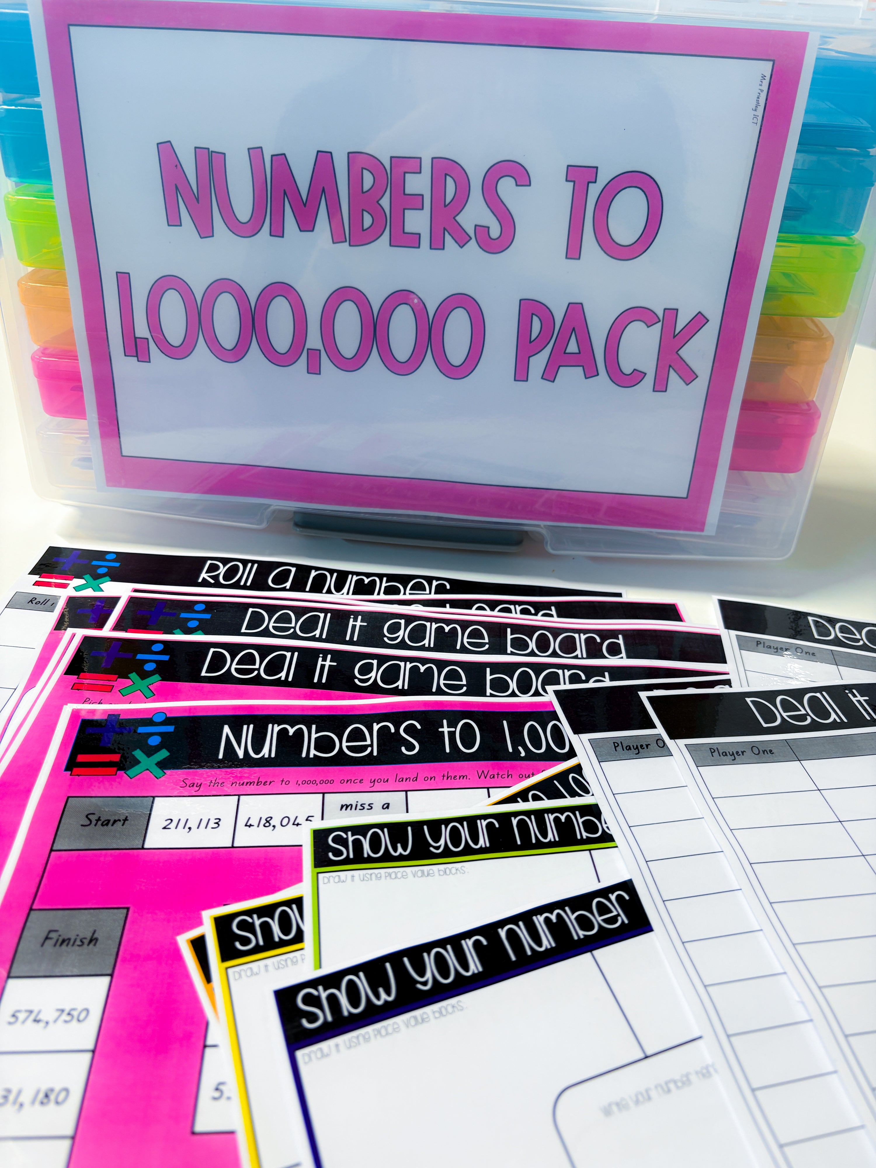 Numbers to 1,000,000 Pack