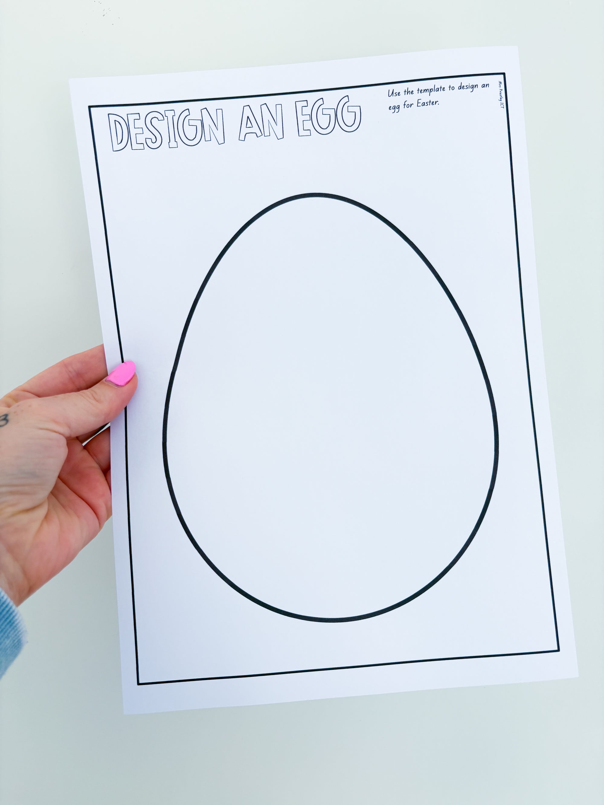 Easter egg template