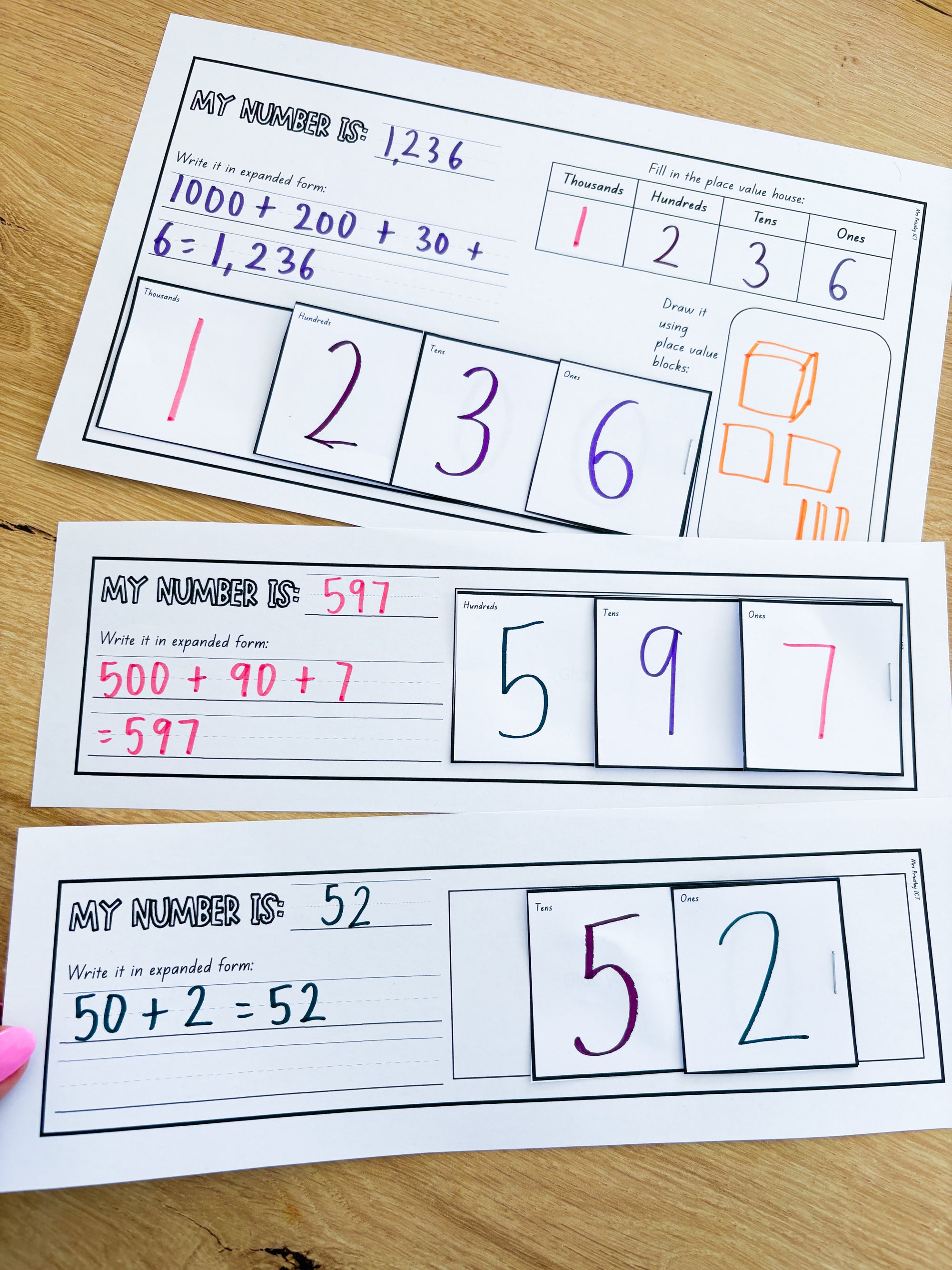 Place value expanded form craft