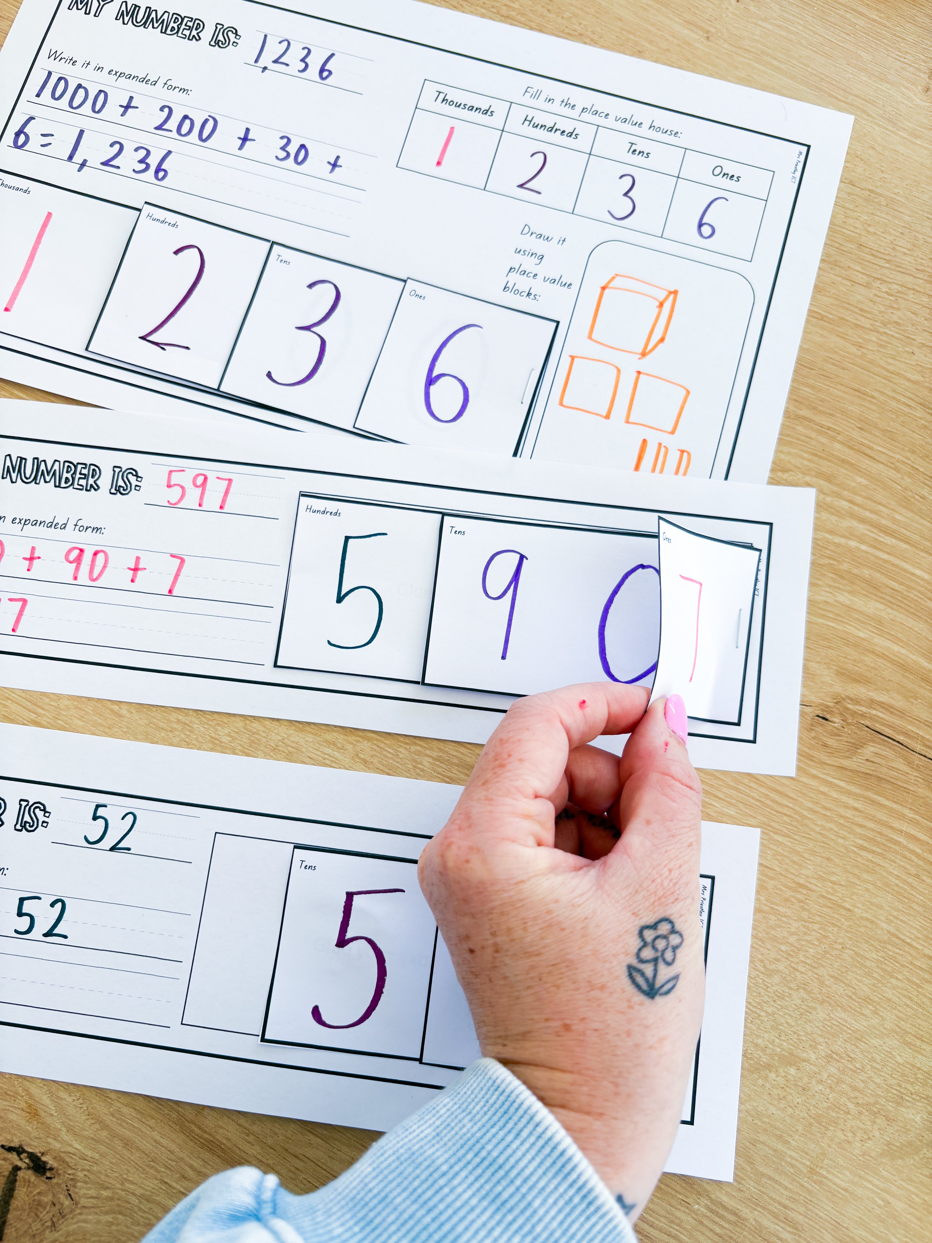 Place value expanded form craft