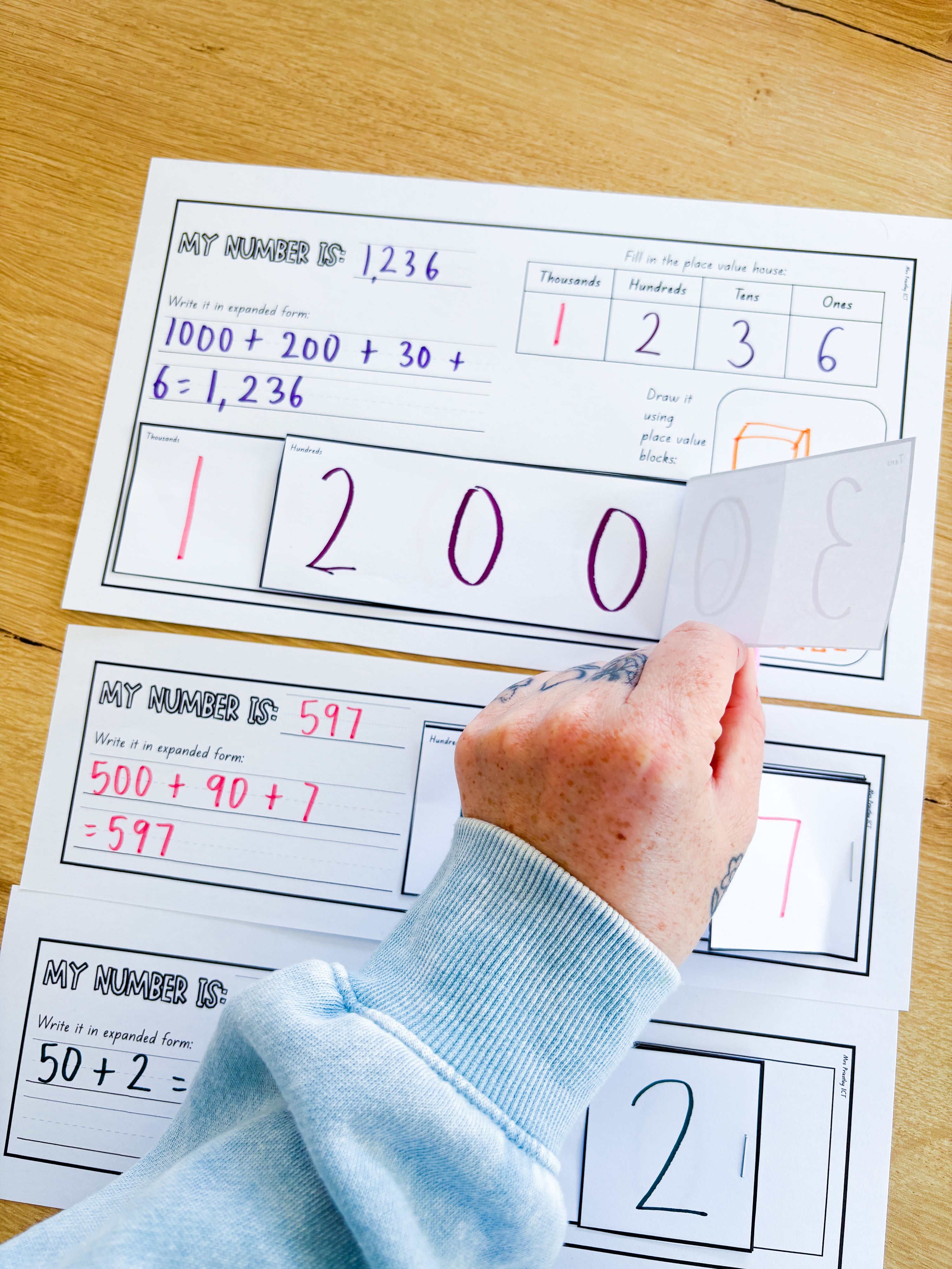 Place value expanded form craft