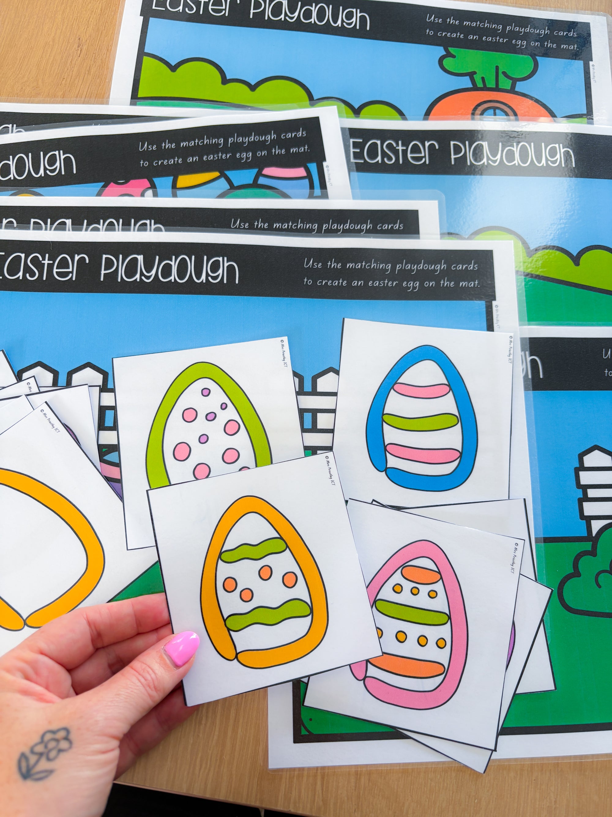 Easter themed playdough mats