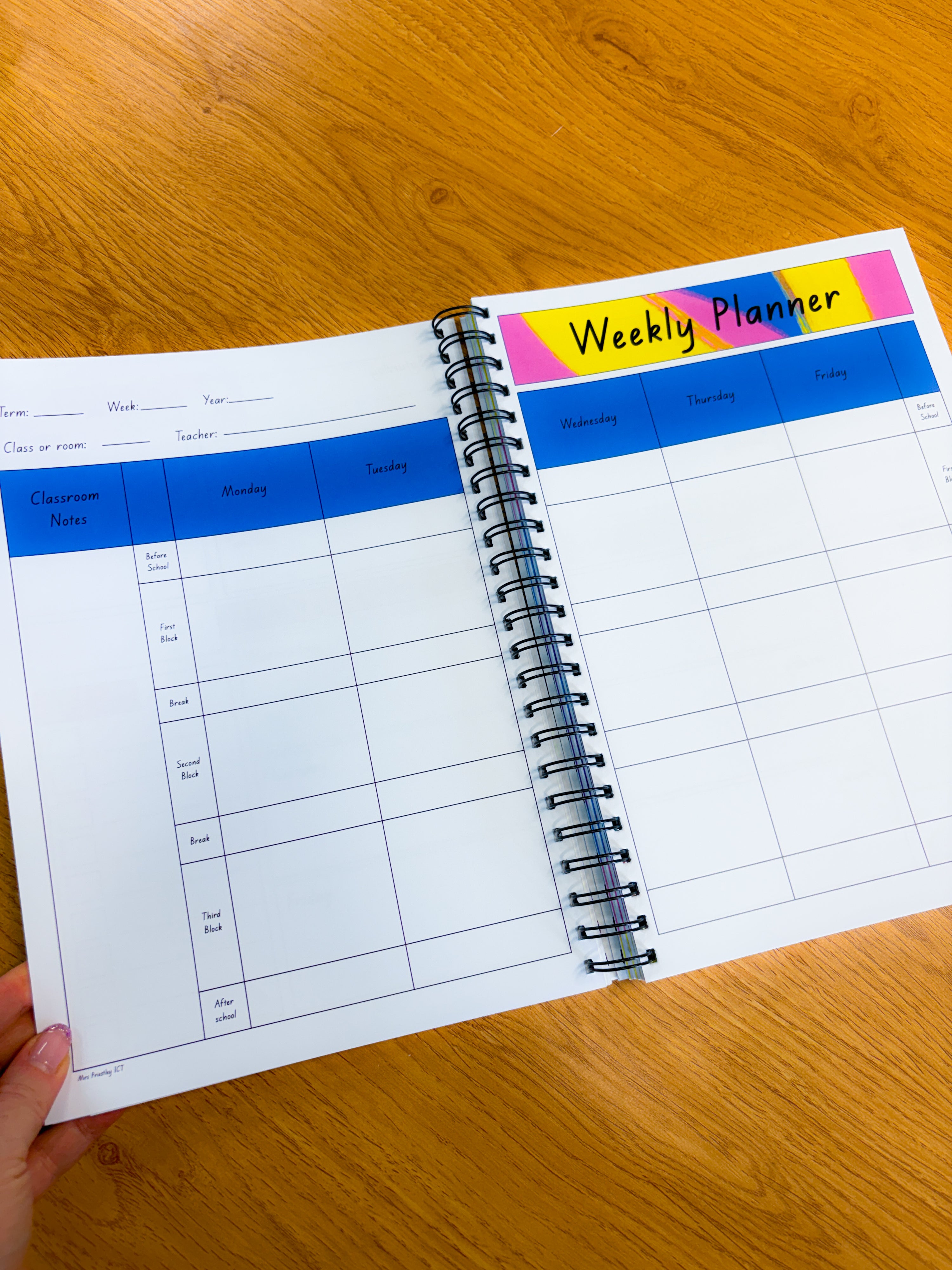 Neon Vibes Teaching Planner