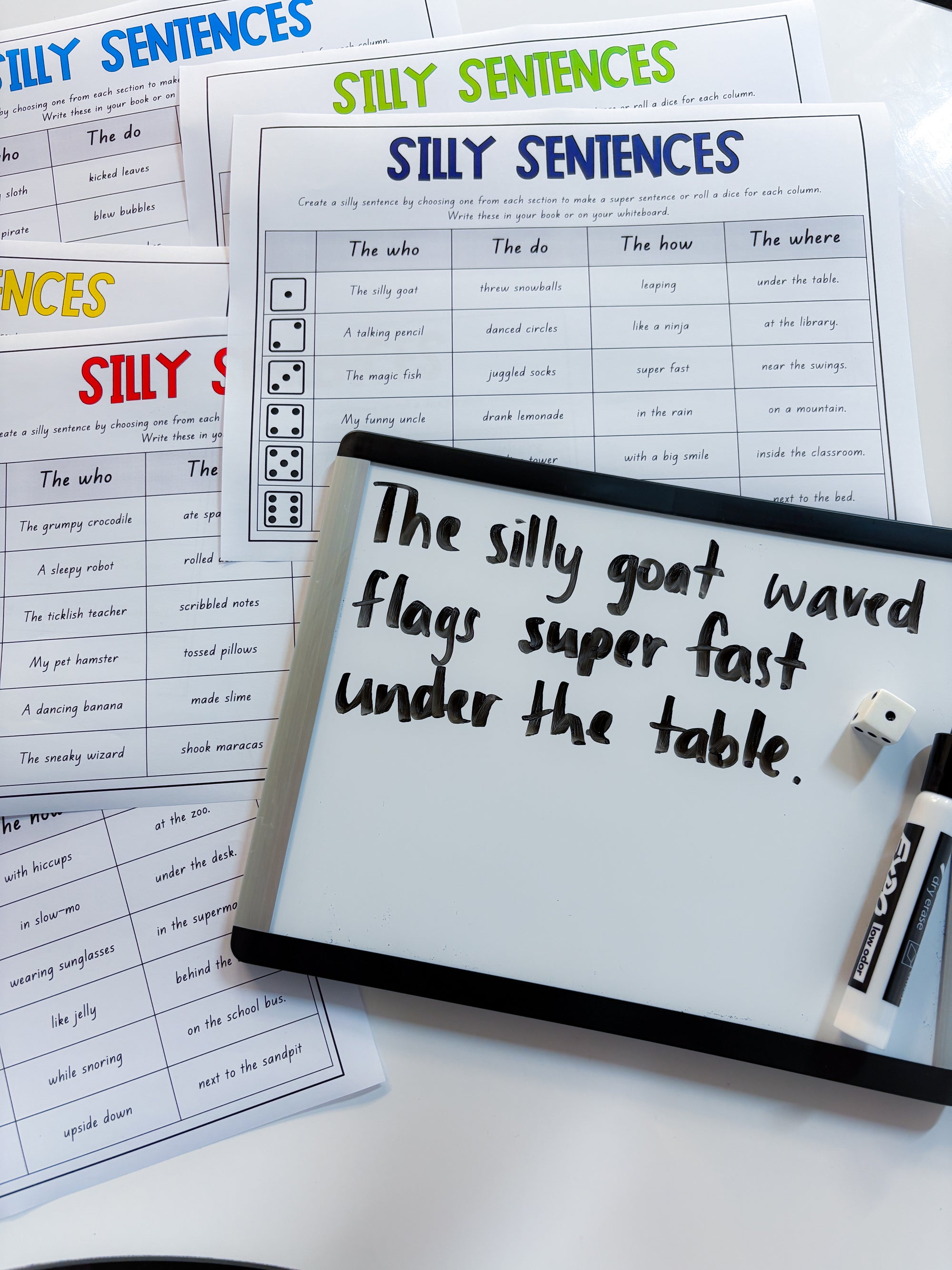 Silly sentences