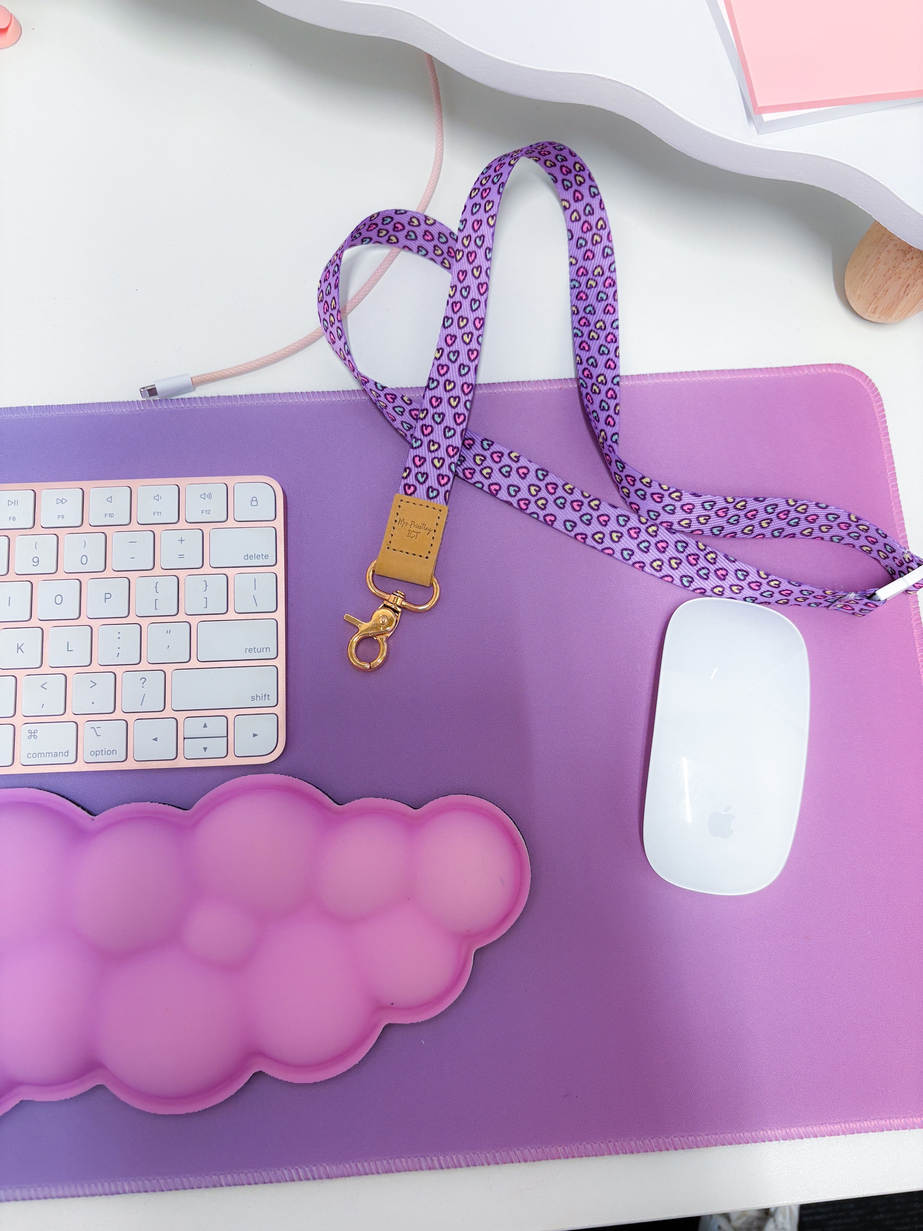 Purple Hearts Lanyard