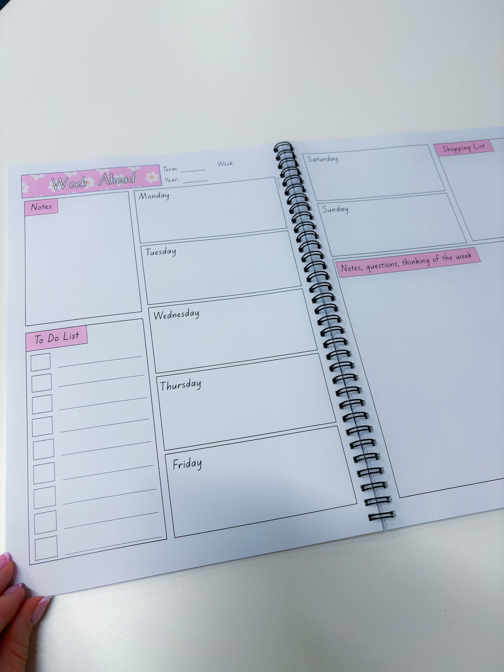 Pink Blossom Teaching Organiser