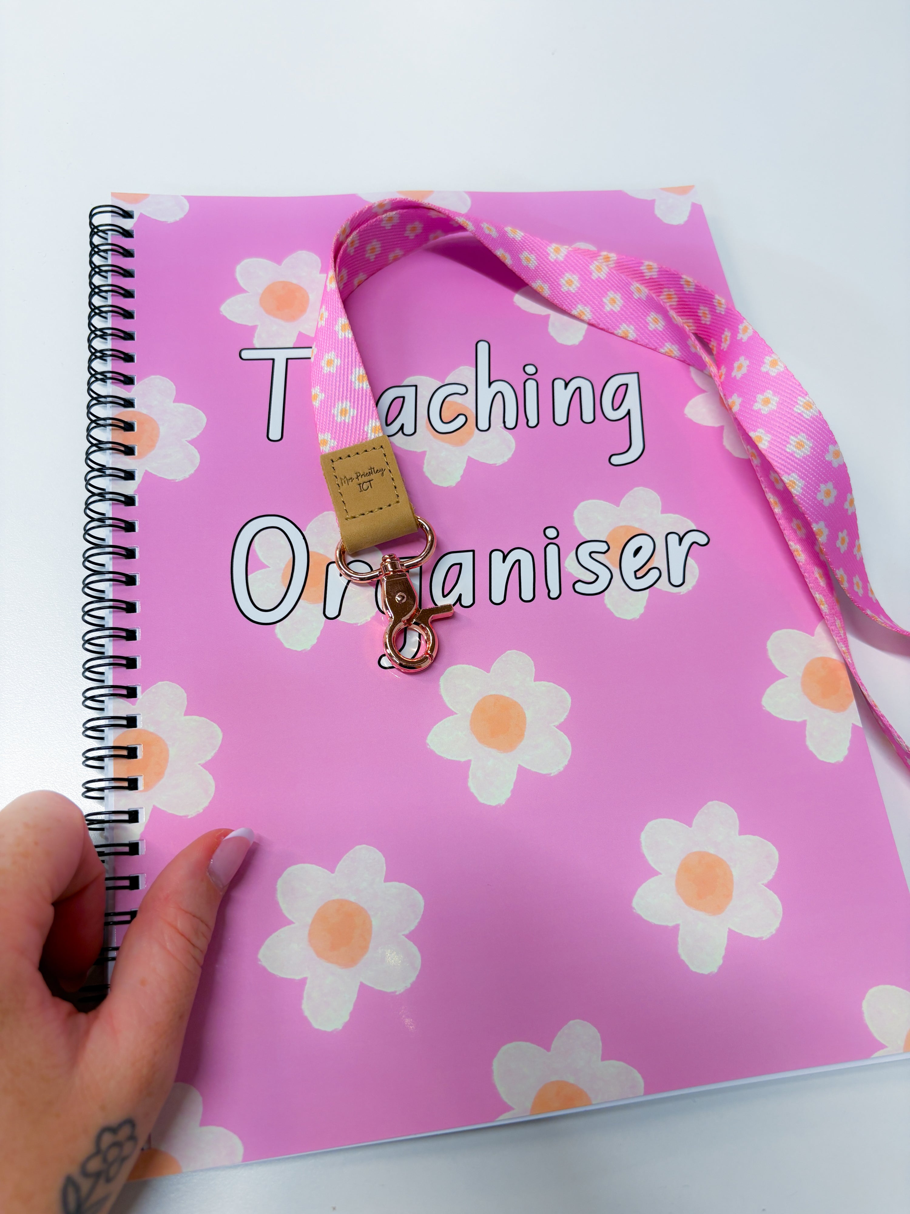 Teaching Organiser and Lanyard Combo (Pink Blossom)
